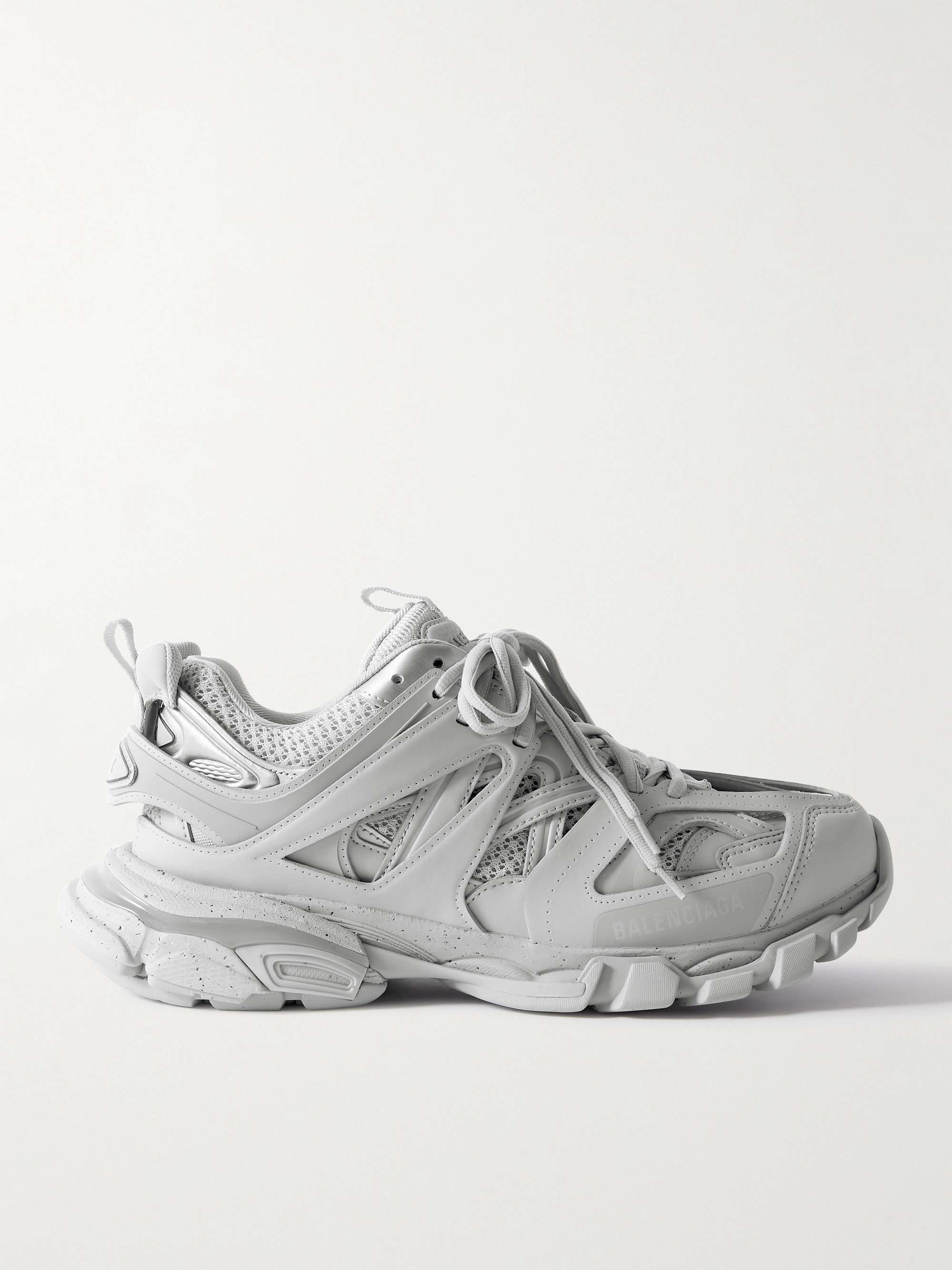 Gray Track Recycled Mesh and Nylon Sneakers | BALENCIAGA | MR PORTER