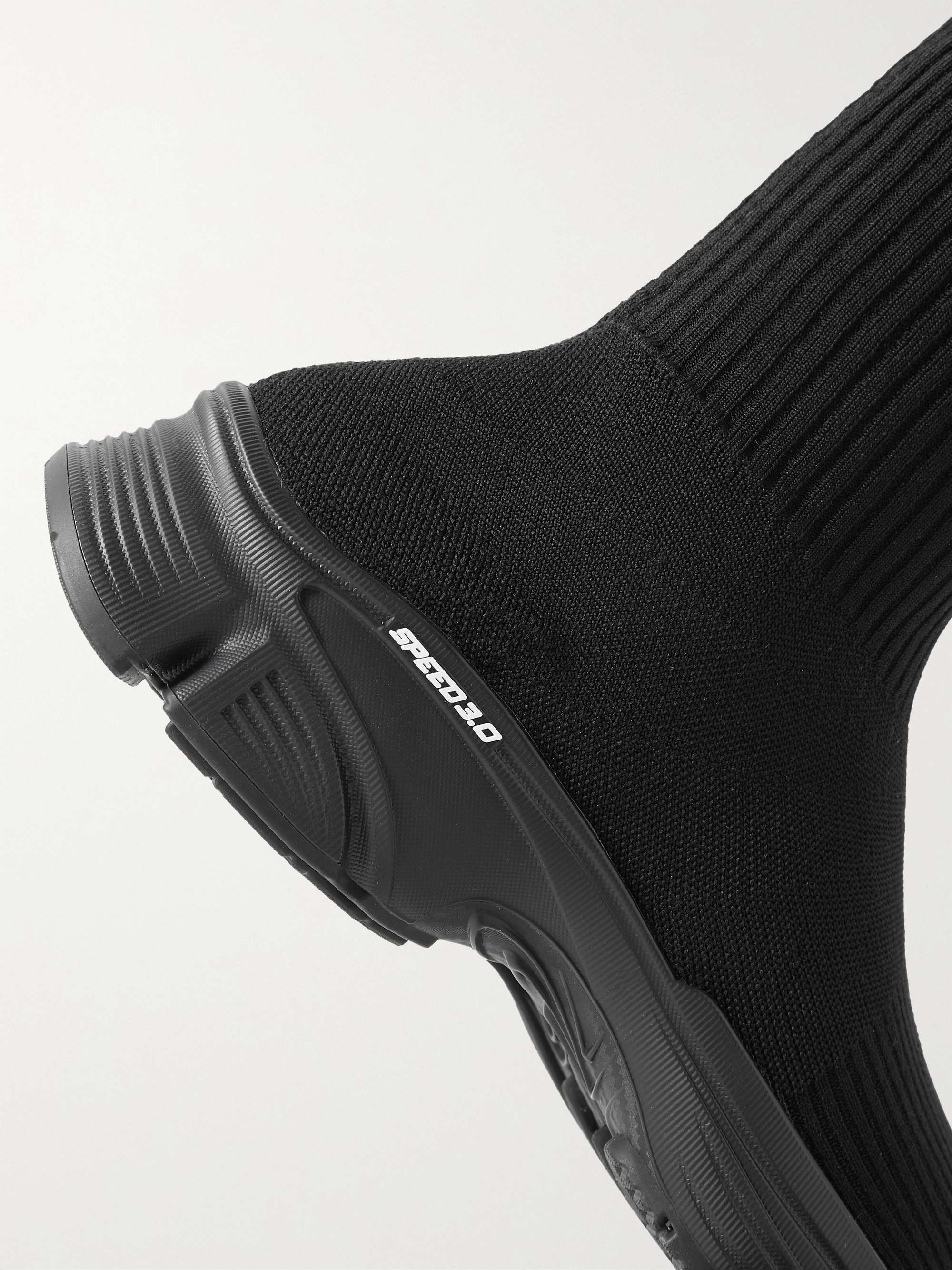 BALENCIAGA Speed 3.0 Logo-Jacquard Stretch-Knit Slip-On Sneakers