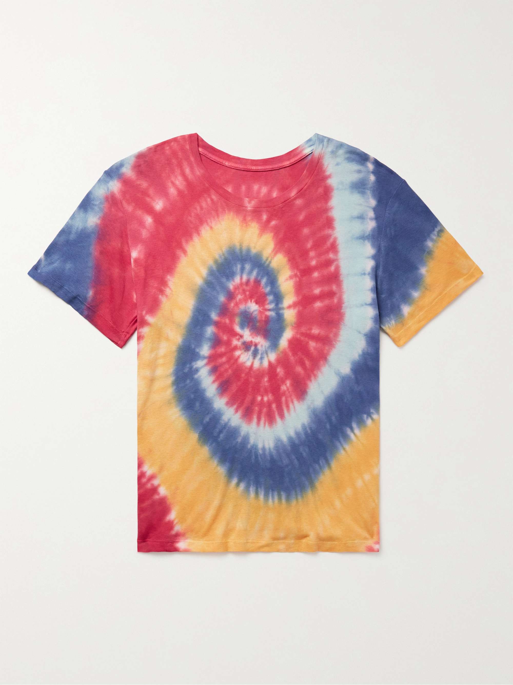 THE ELDER STATESMAN Tie-Dyed Cotton and Cashmere-Blend Jersey T-Shirt