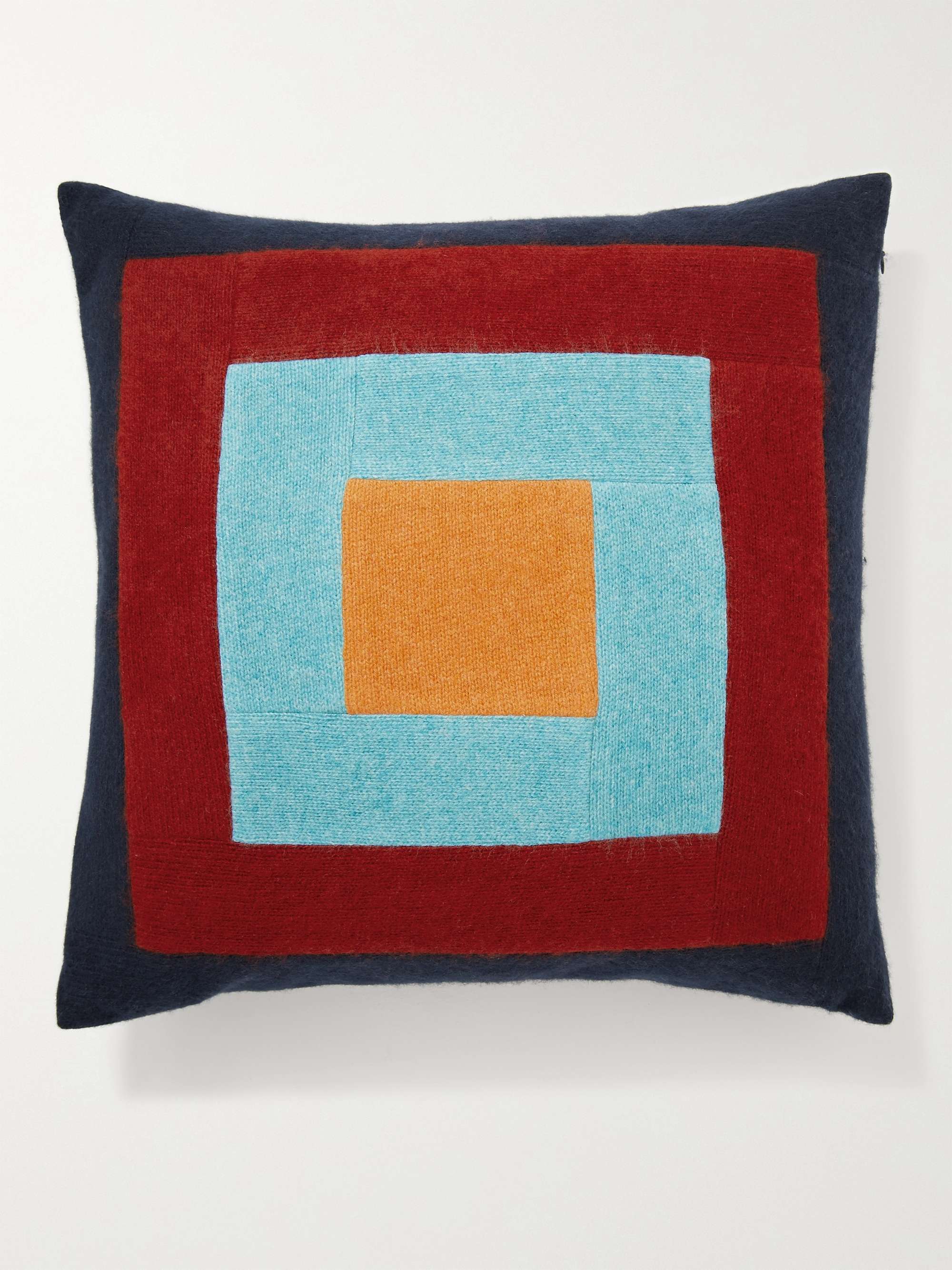 THE ELDER STATESMAN Colour-Block Cashmere Cushion