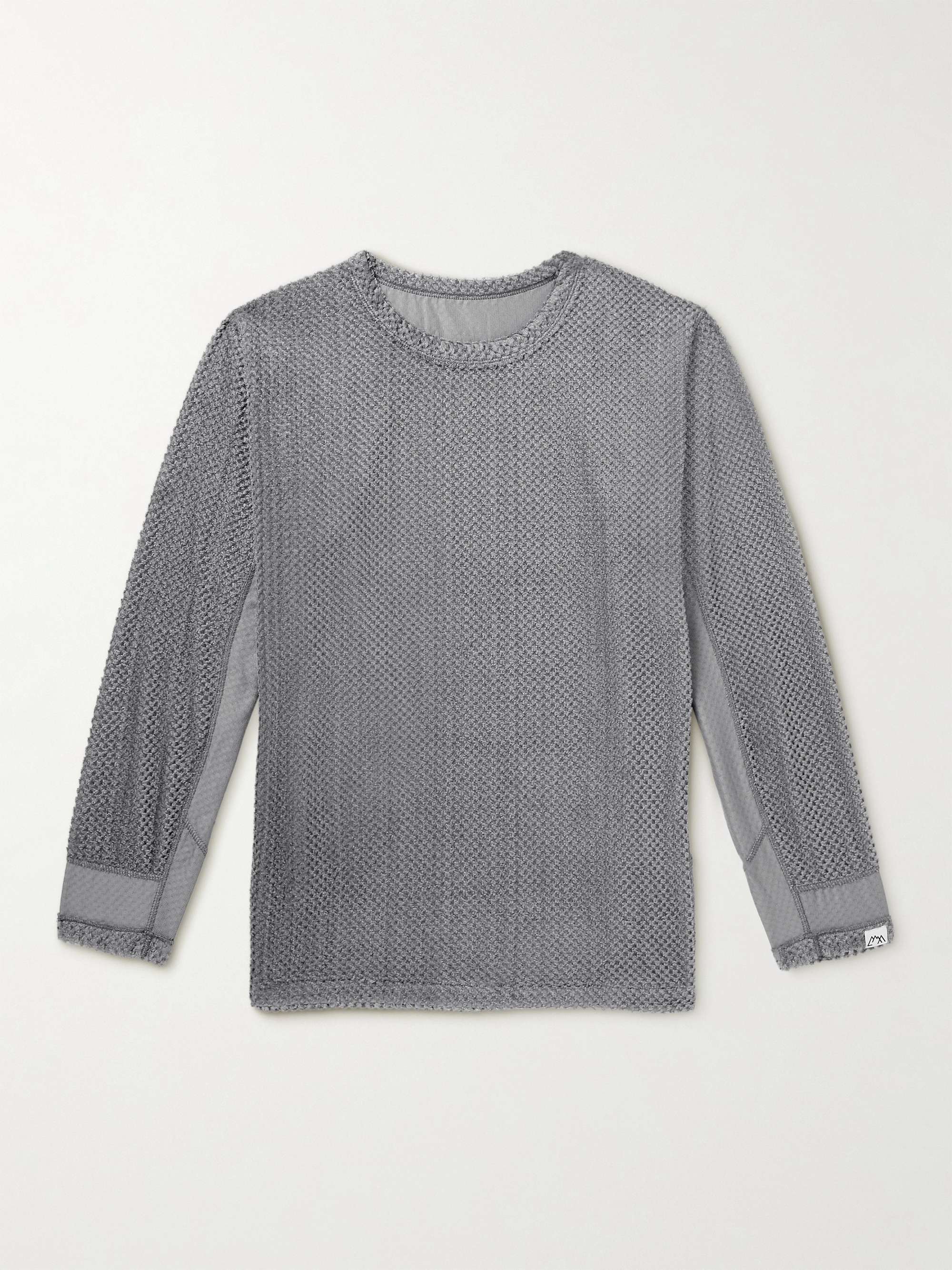 COMFY OUTDOOR GARMENT Logo-Appliquéd Shell-Trimmed Fleece Sweatshirt