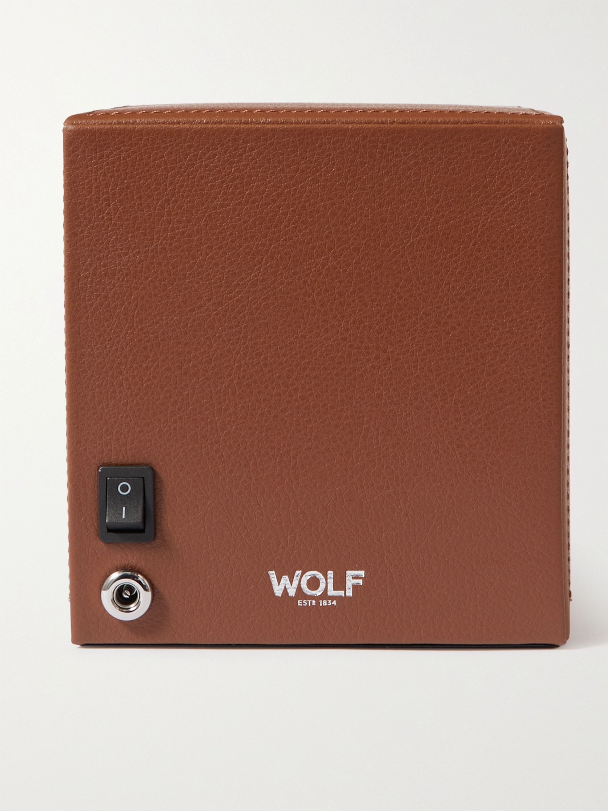 WOLF Club Full-Grain Vegan Leather Single Watch Winder