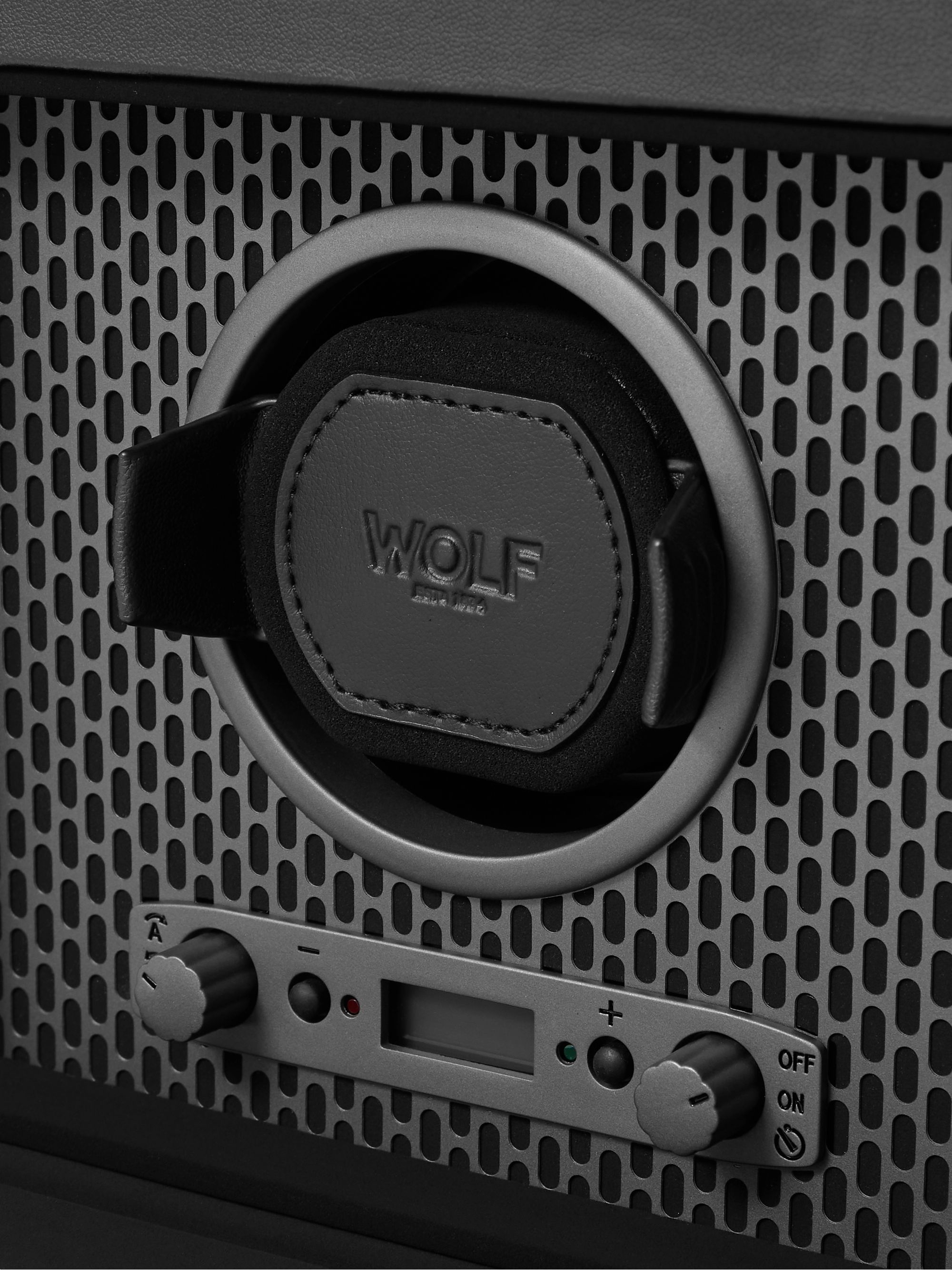 WOLF Axis Vegan Leather Two-Piece Watch Winder