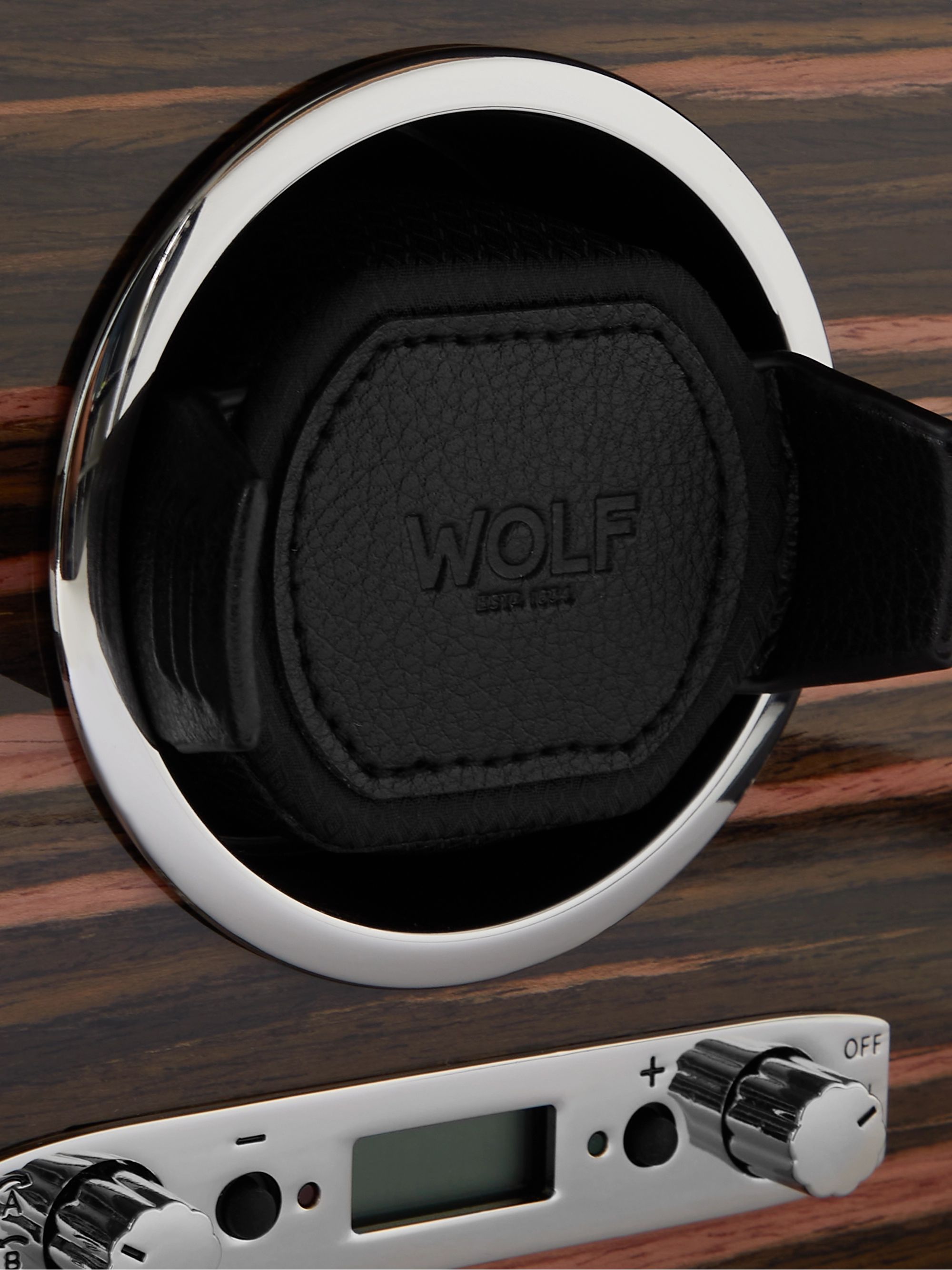 WOLF Roadster Full-Grain Vegan Leather Triple Watch Winder