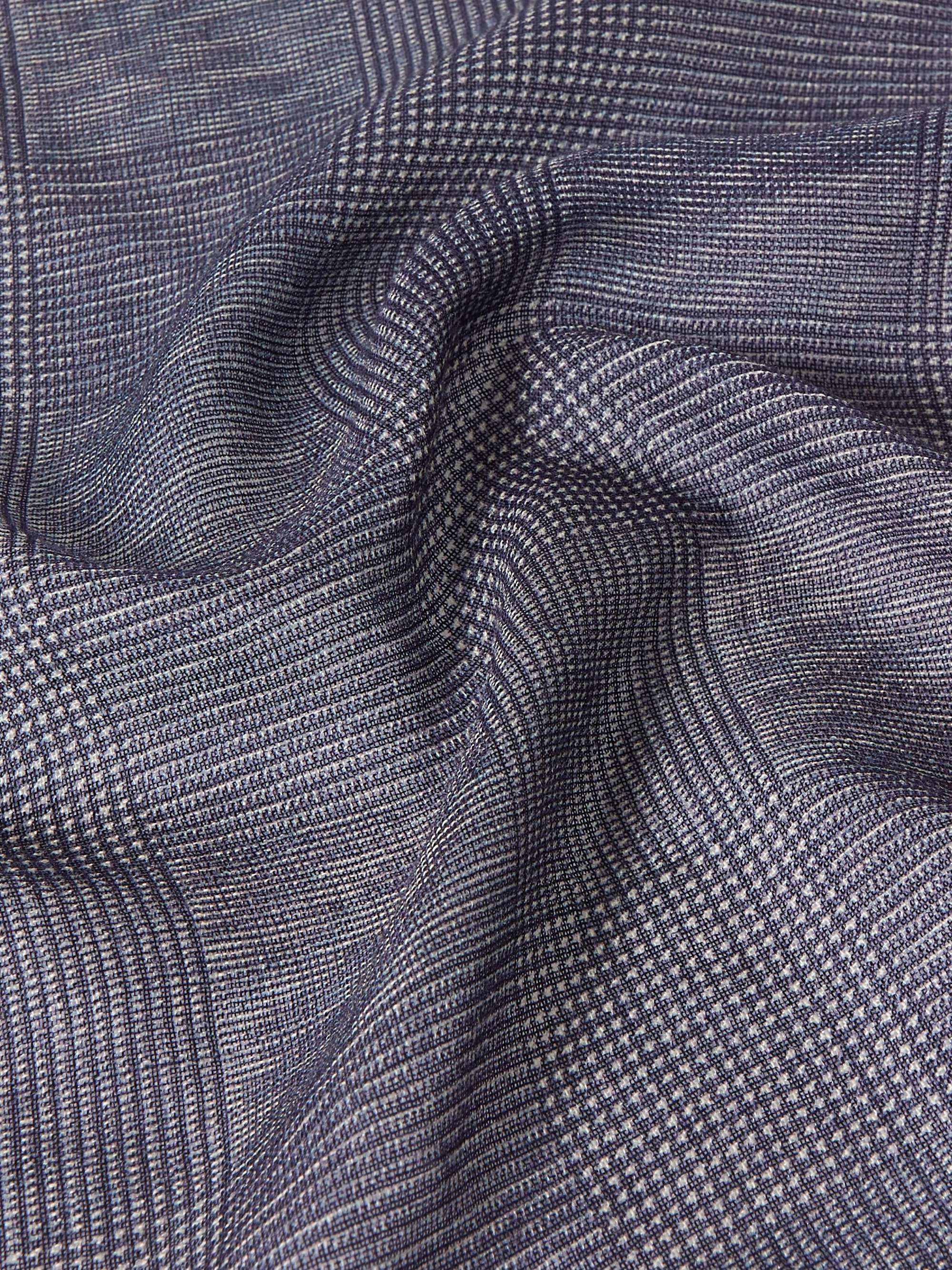 ANDERSON & SHEPPARD Prince of Wales Checked Wool and Silk-Blend Neckerchief