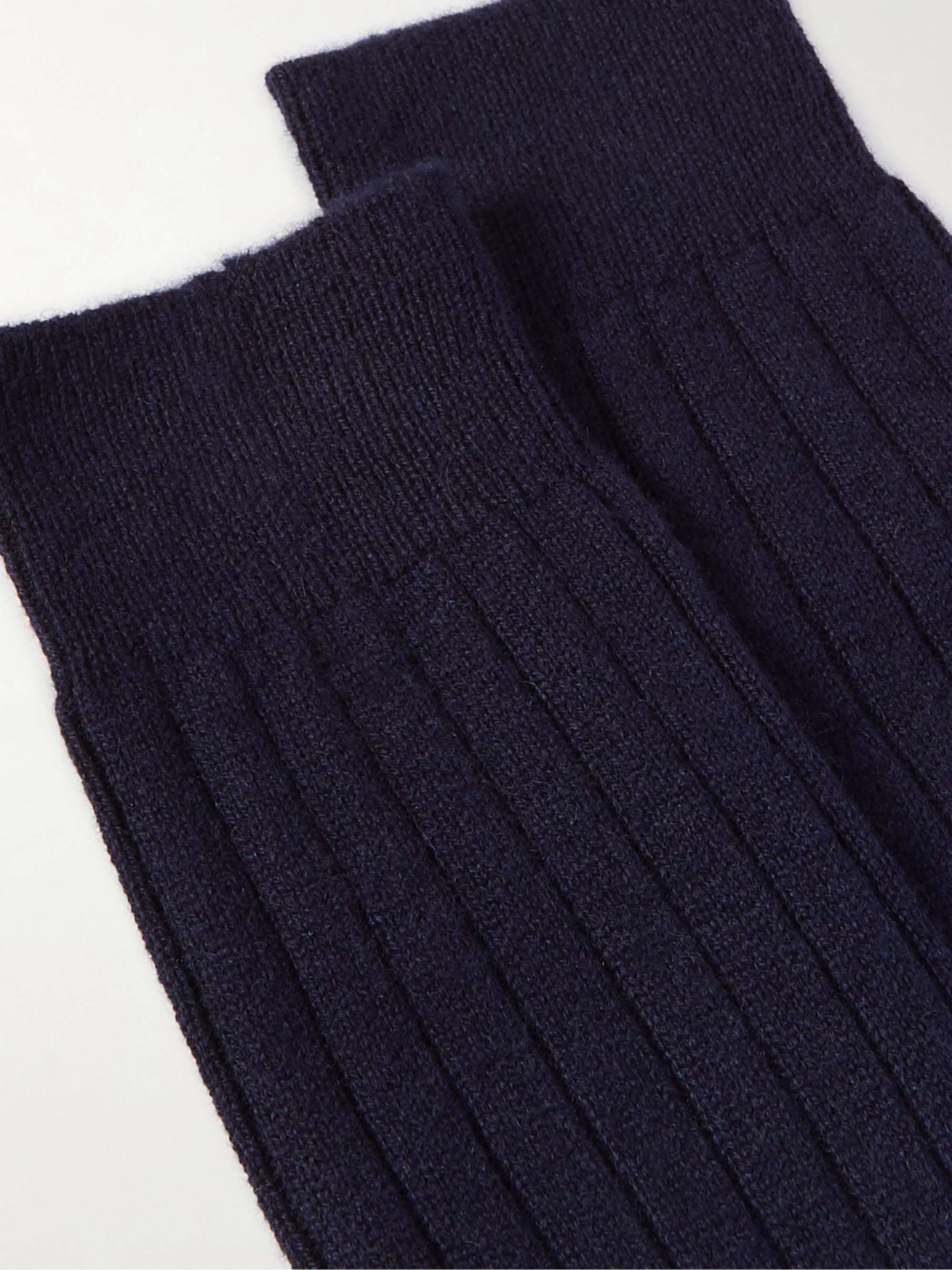 ANDERSON & SHEPPARD Ribbed Cashmere Socks