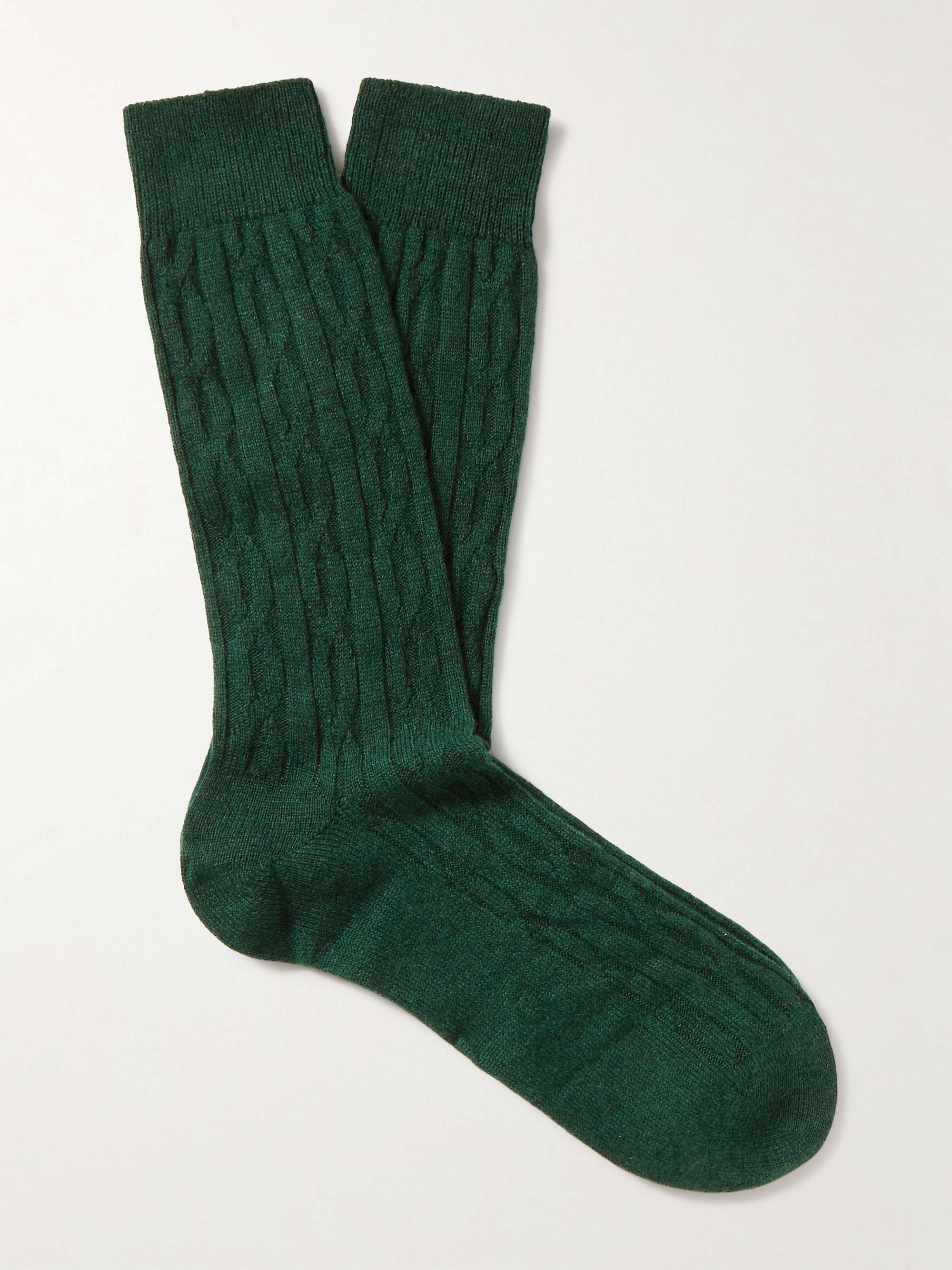 ANDERSON & SHEPPARD Cable-Knit Cashmere Socks