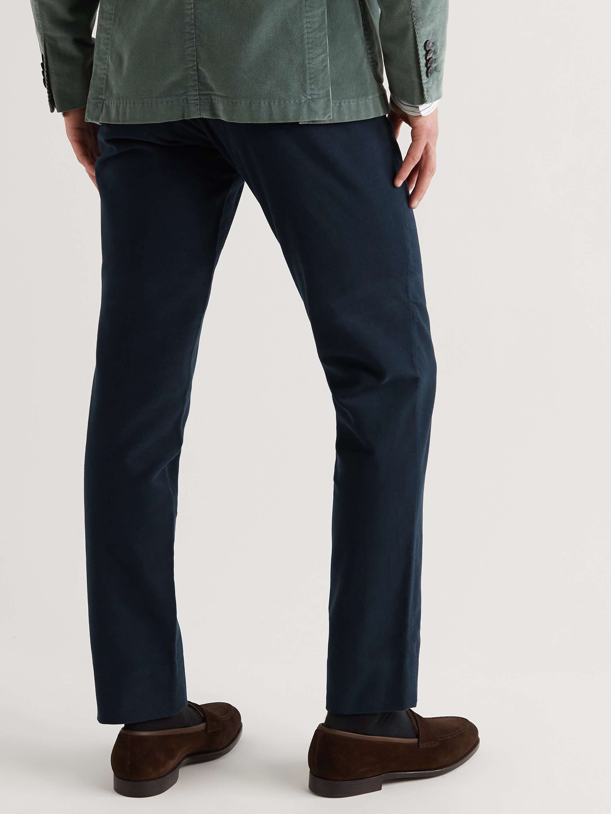 ANDERSON & SHEPPARD Slim-Fit Cotton-Moleskin Trousers