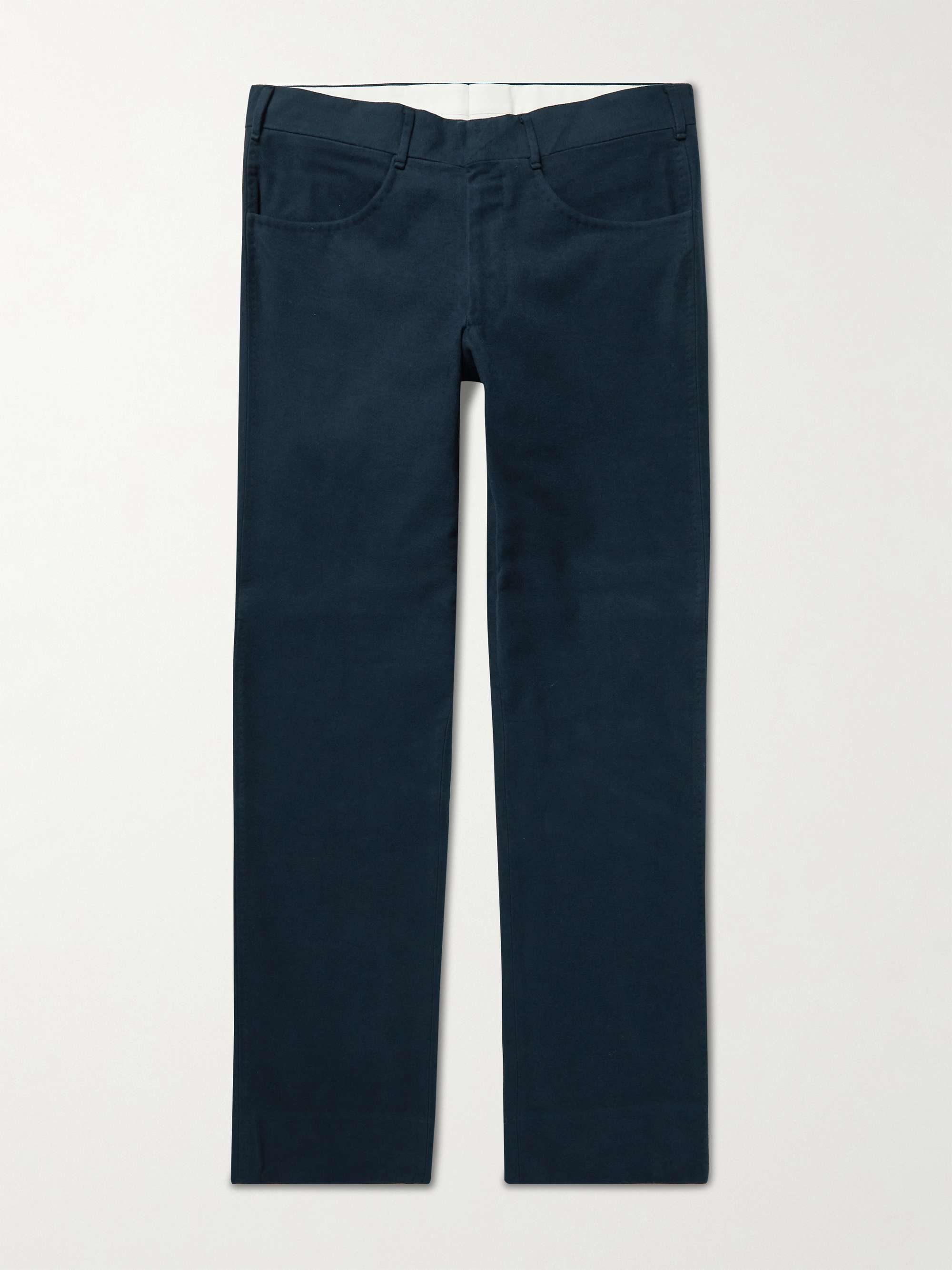 ANDERSON & SHEPPARD Slim-Fit Cotton-Moleskin Trousers