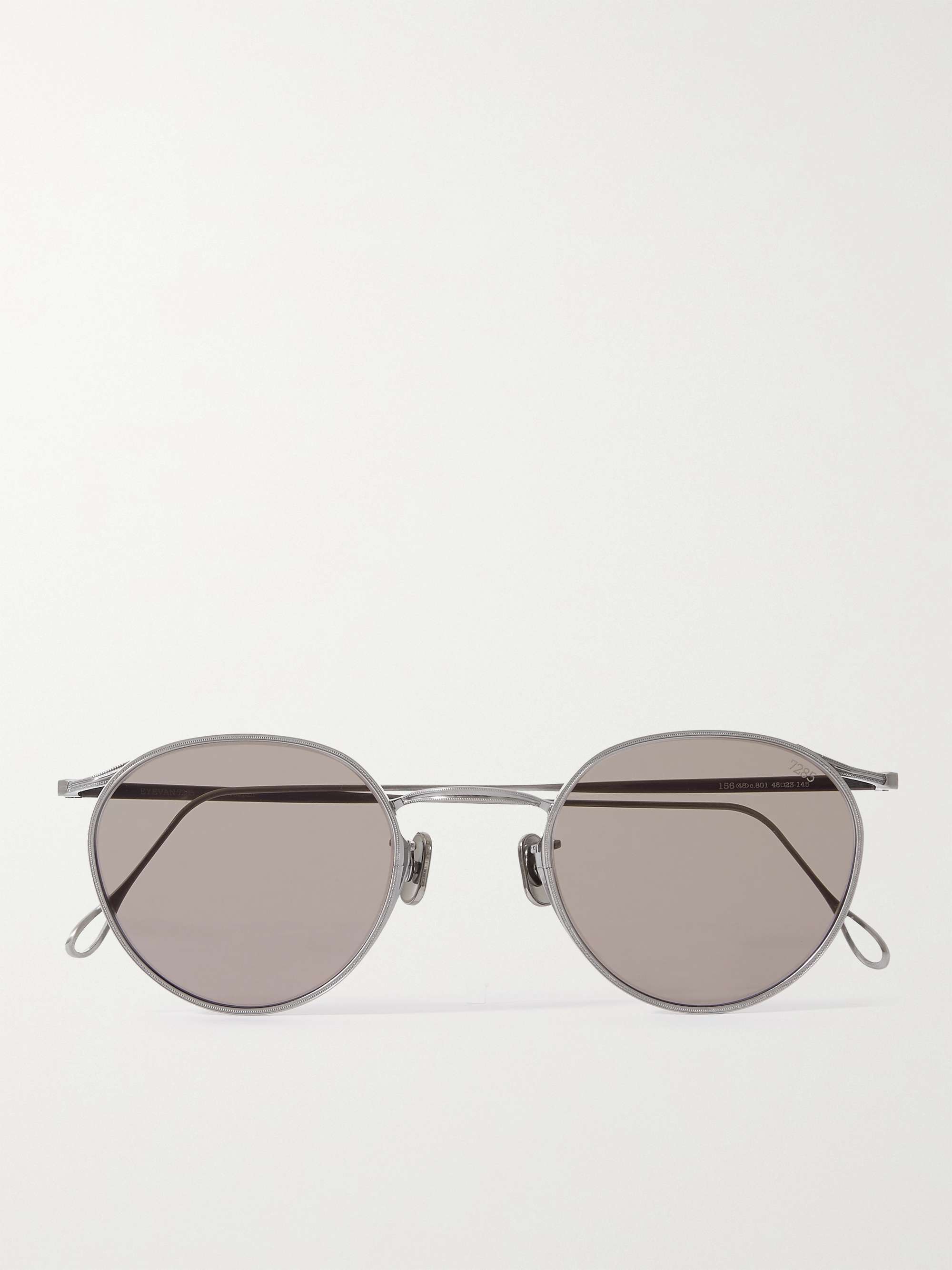 EYEVAN 7285 Round-Frame Titanium Sunglasses