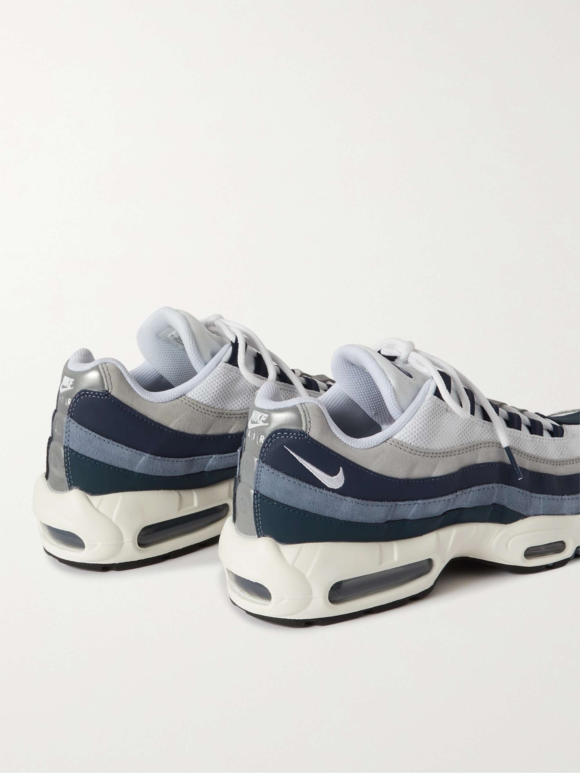 NIKE Air Max 95 Panelled Leather, Suede and Mesh Sneakers