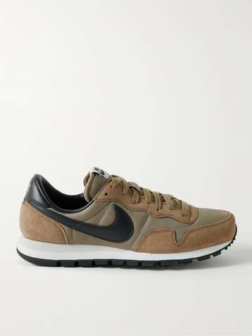 NIKE Air Pegasus 83 Premium Suede and Leather-Trimmed Mesh Sneakers