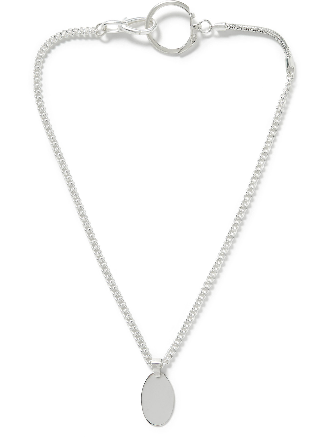 Martine Ali Tommy Tag Sterling Silver Pendant Necklace