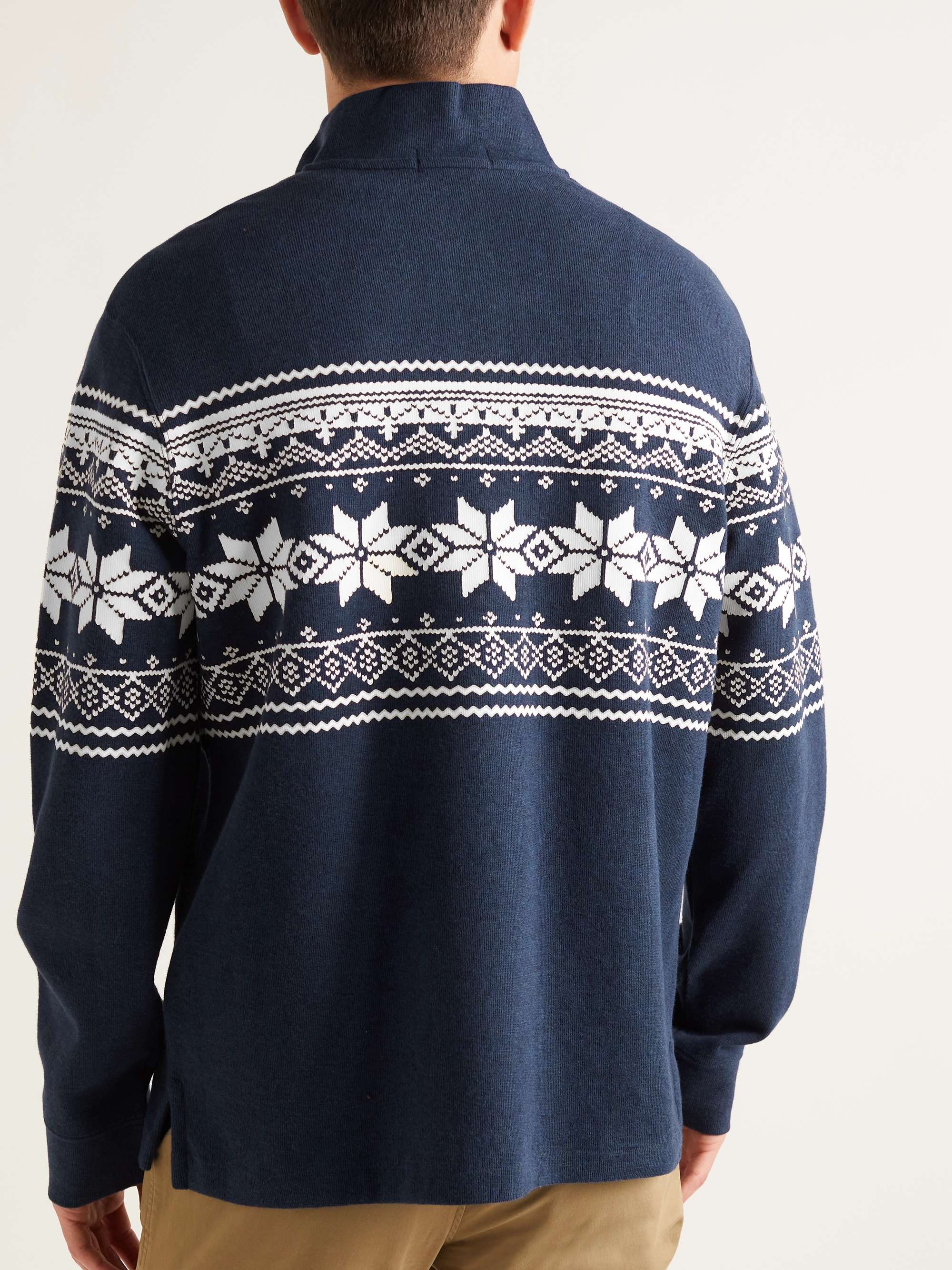 POLO RALPH LAUREN Fair Isle Half-Zip Cotton Sweater