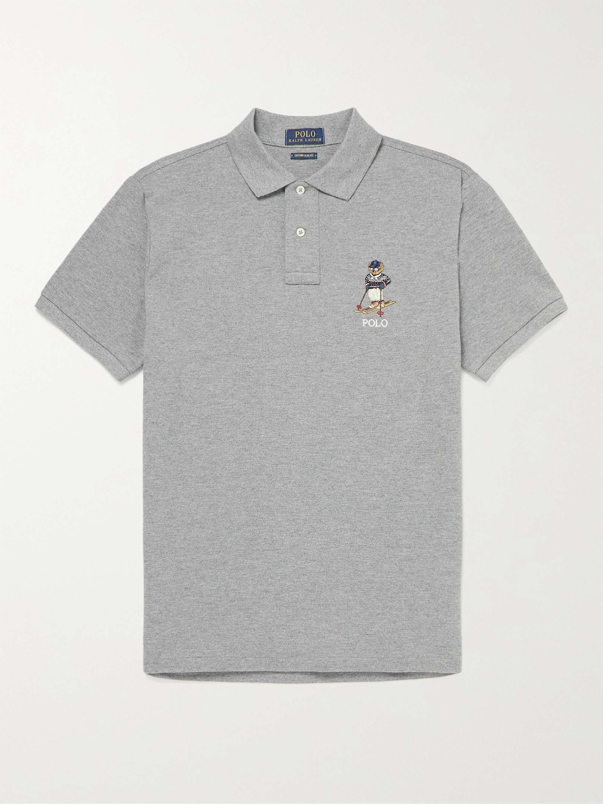 POLO RALPH LAUREN Slim-Fit Logo-Embroidered Cotton Polo Shirt