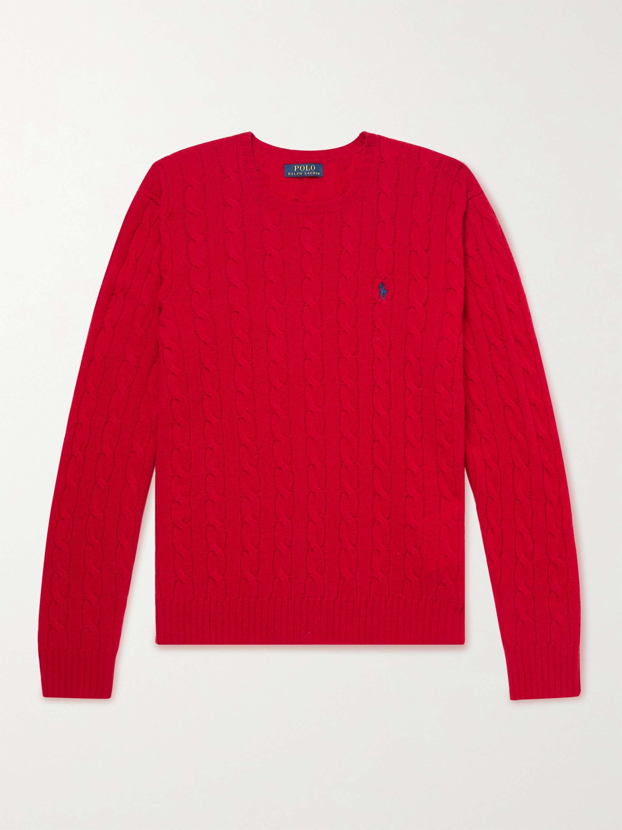 POLO RALPH LAUREN Cable-Knit Wool and Cashmere-Blend Sweater