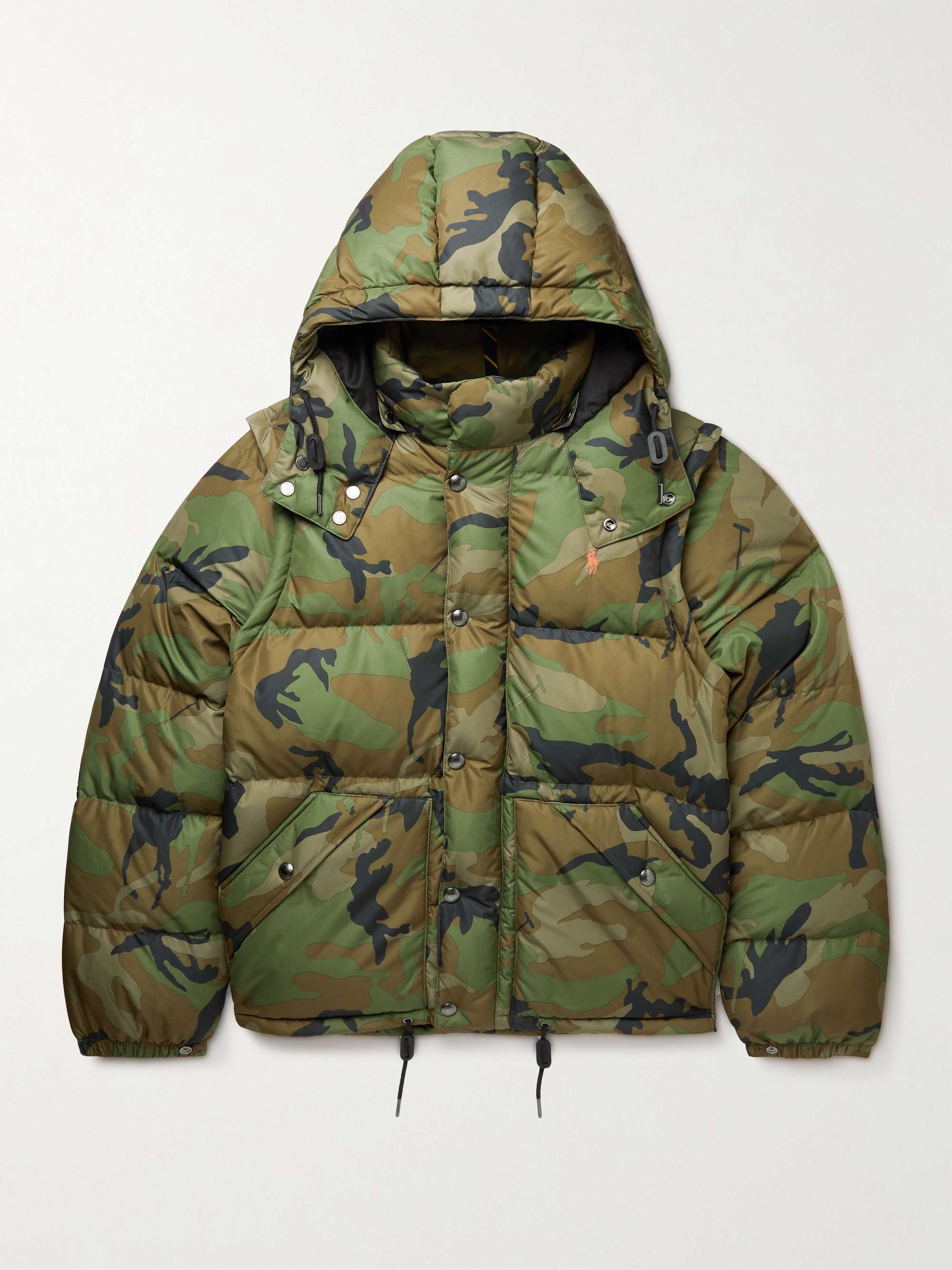 POLO RALPH LAUREN Quilted Camouflage-Print Recycled Shell Hooded Jacket