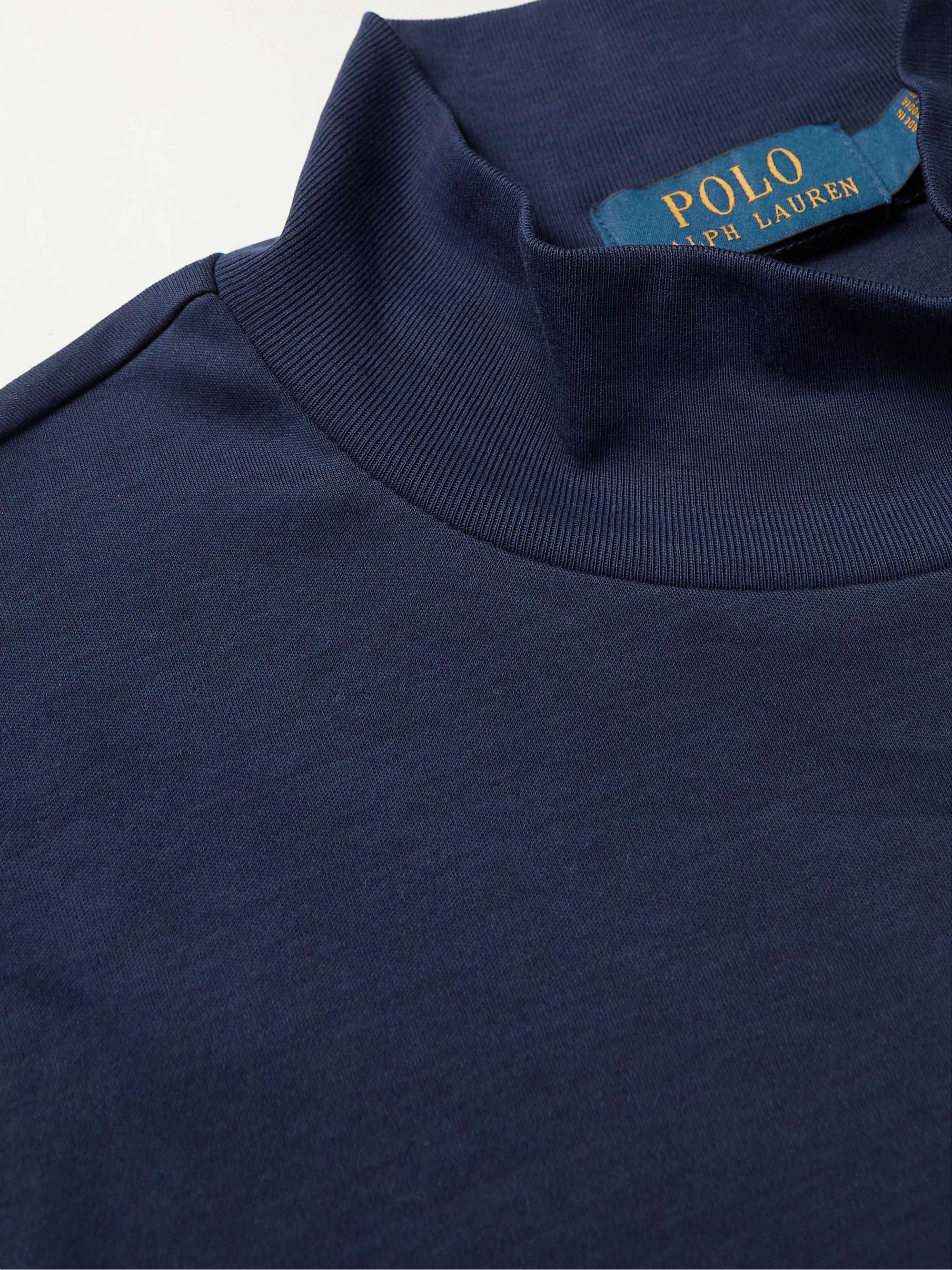 POLO RALPH LAUREN Logo-Embroidered Cotton-Jersey Sweater