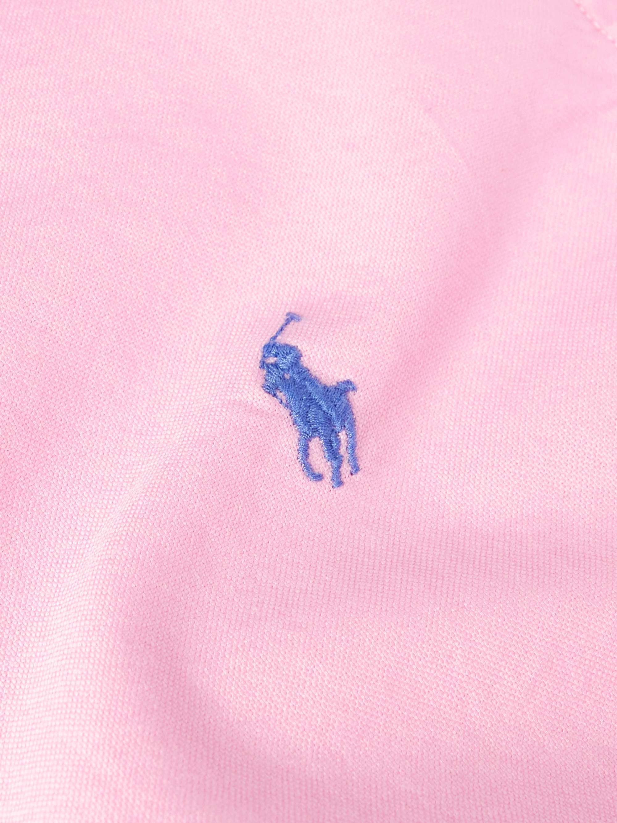 Button-Down Collar Logo-Embroidered Cotton-Piqué Shirt