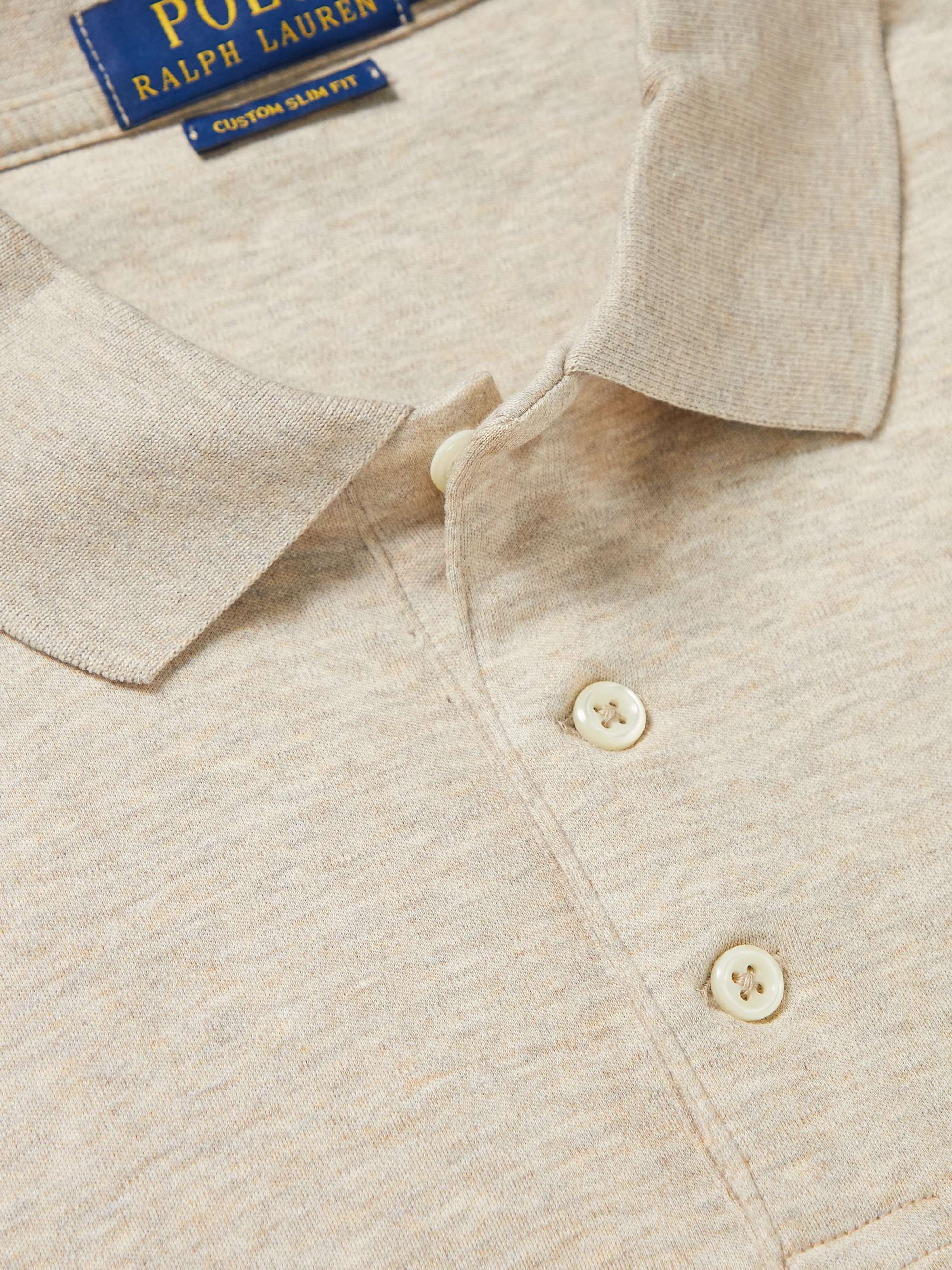 POLO RALPH LAUREN Logo-Embroidered Cotton-Jersey Polo Shirt