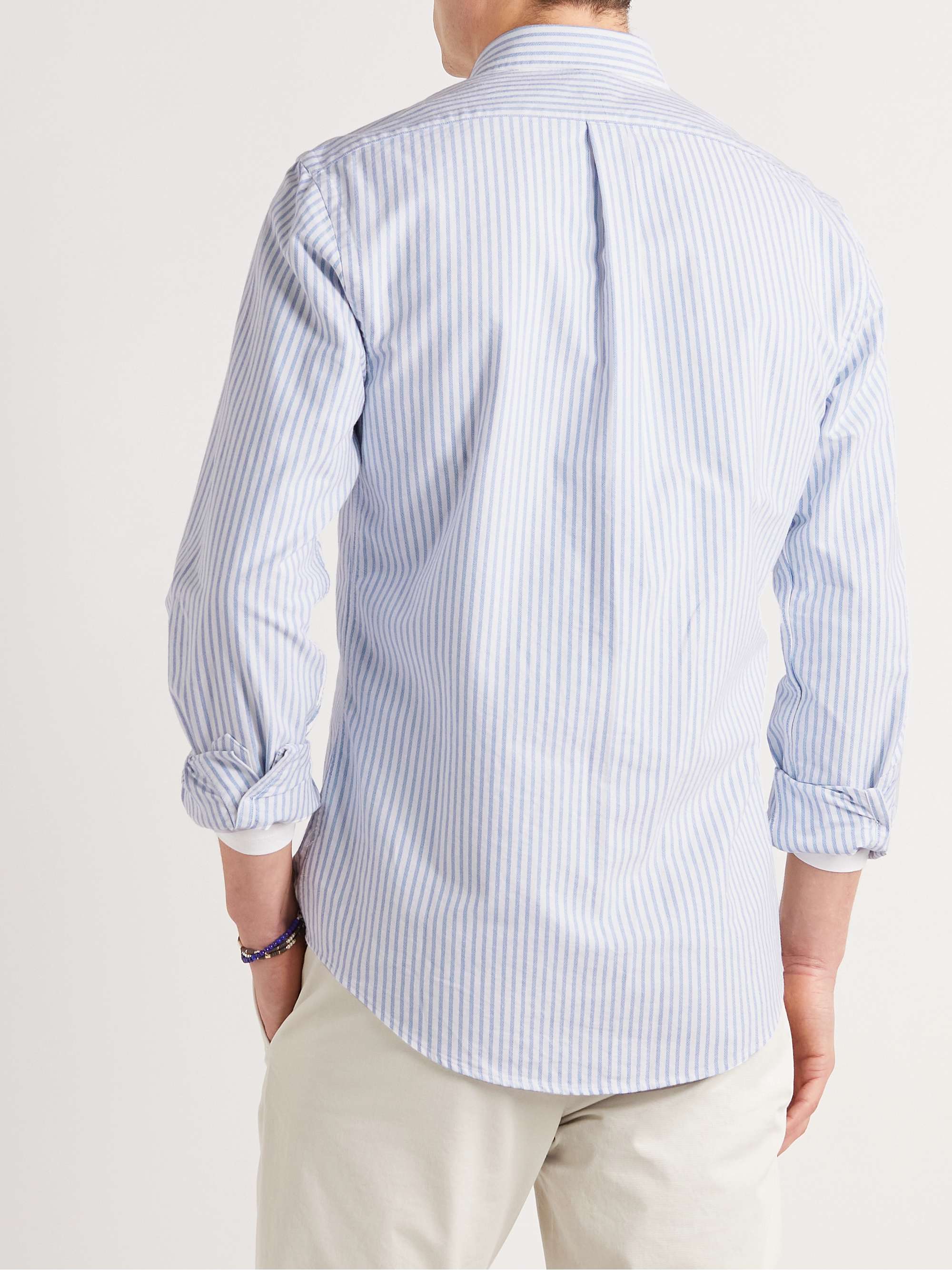 POLO RALPH LAUREN Button-Down Collar Striped Cotton Oxford Shirt