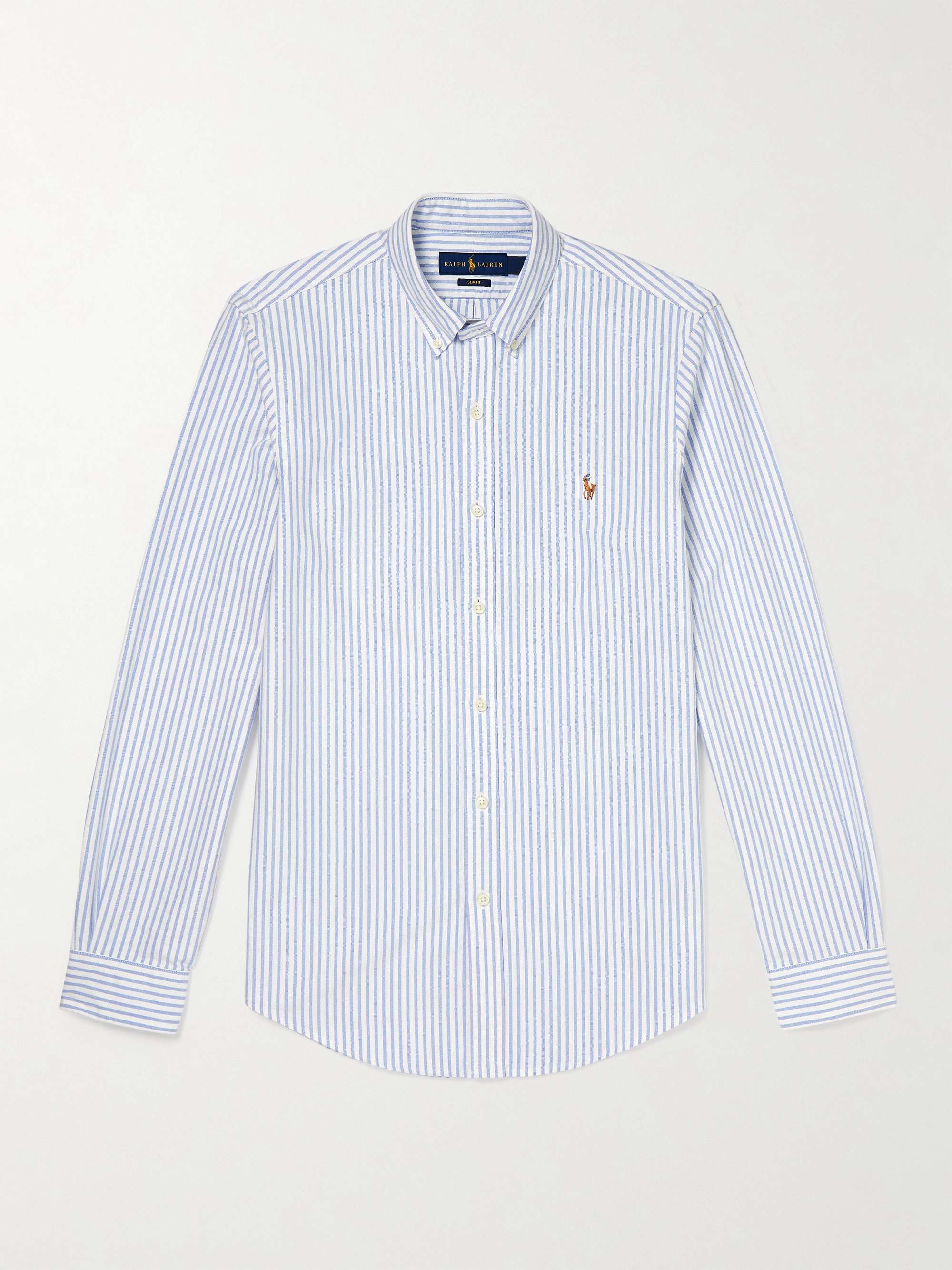POLO RALPH LAUREN Button-Down Collar Striped Cotton Oxford Shirt