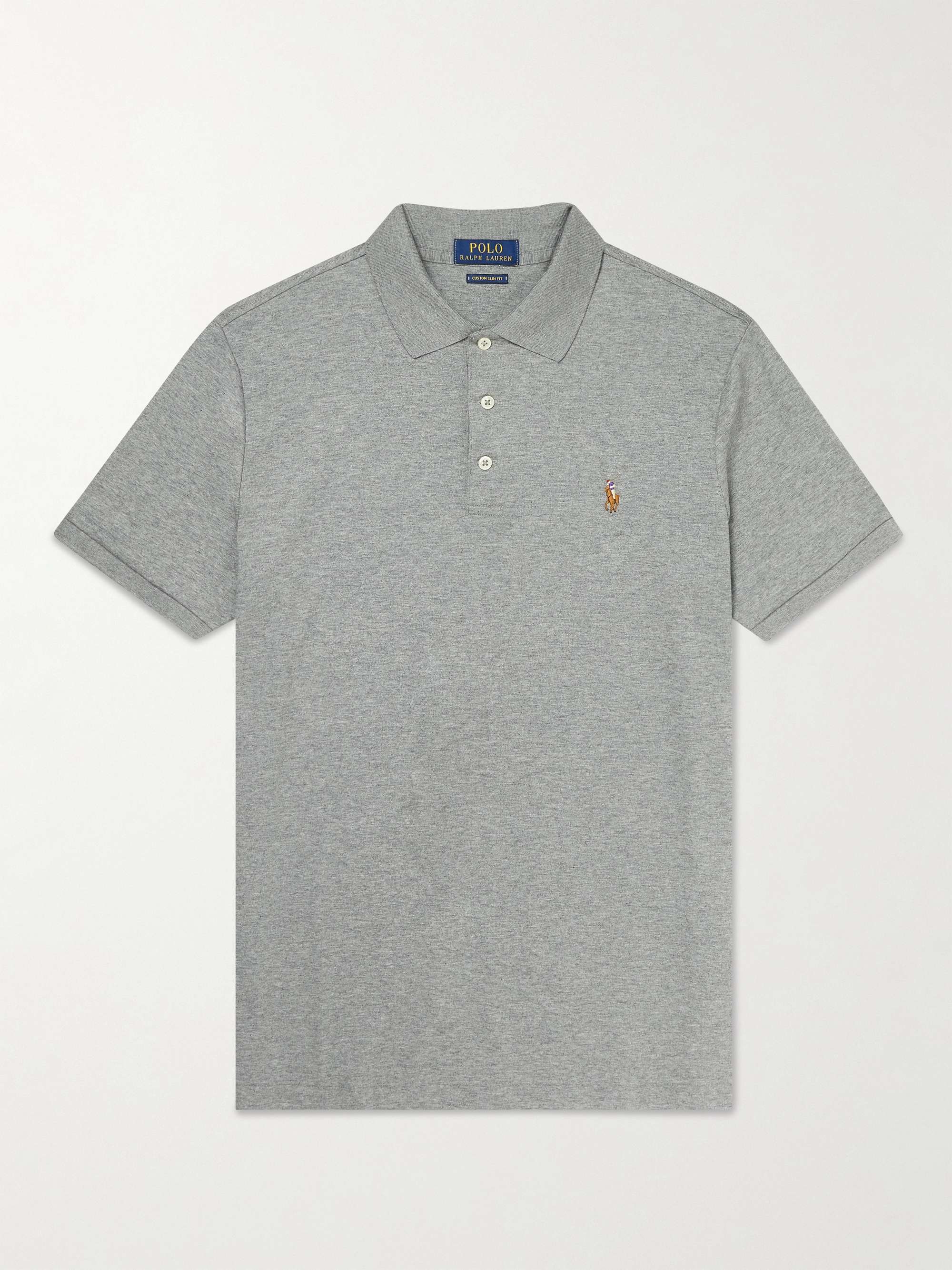 POLO RALPH LAUREN Logo-Embroidered Cotton-Jersey Polo Shirt