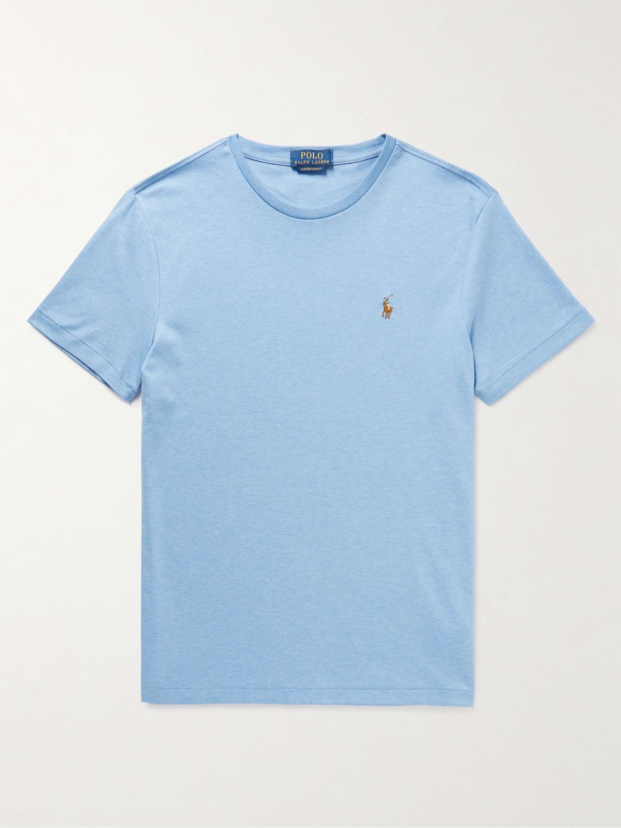 POLO RALPH LAUREN Slim-Fit Logo-Embroidered Cotton-Jersey T-Shirt