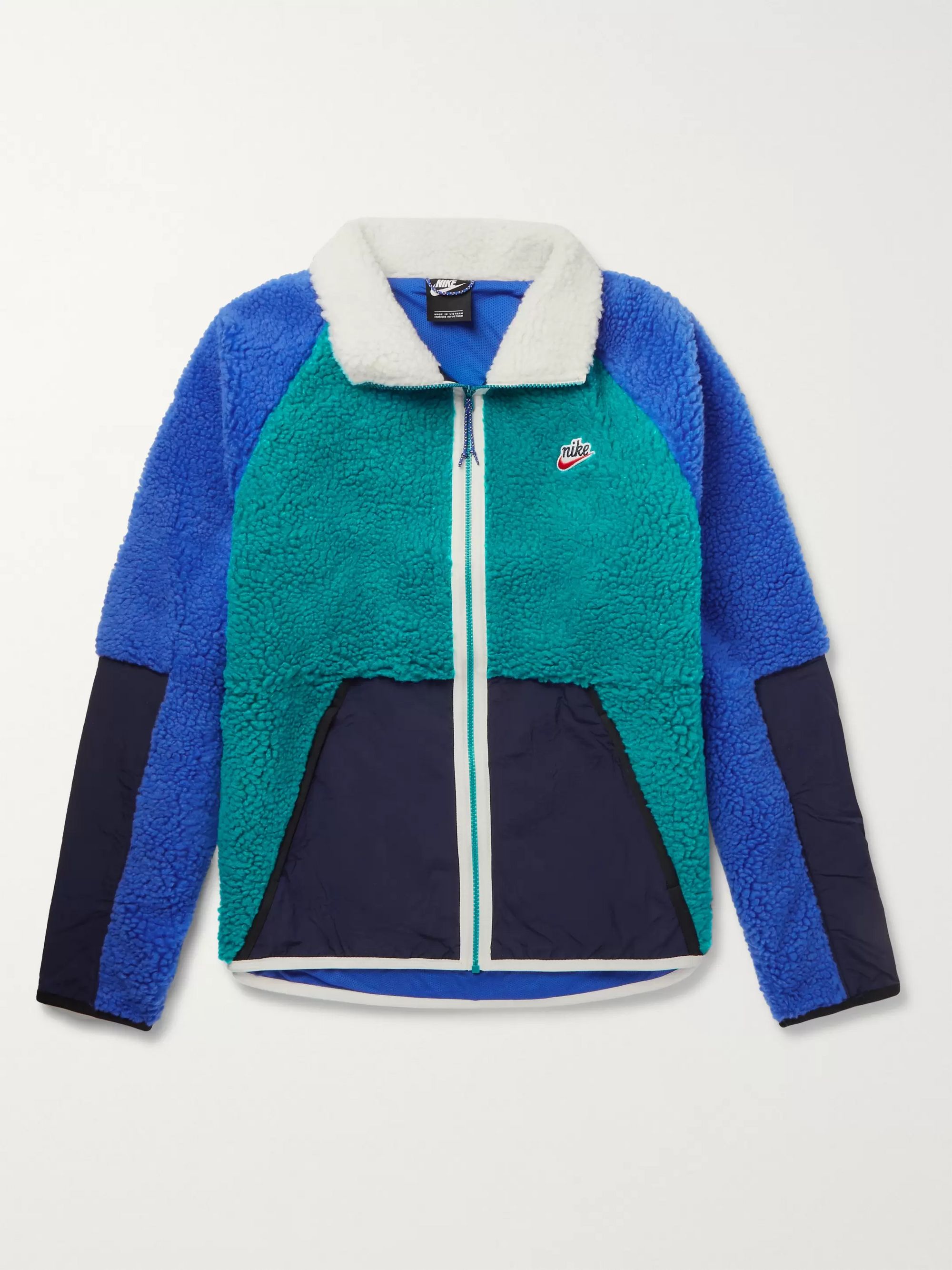 blue nike fleece jacket