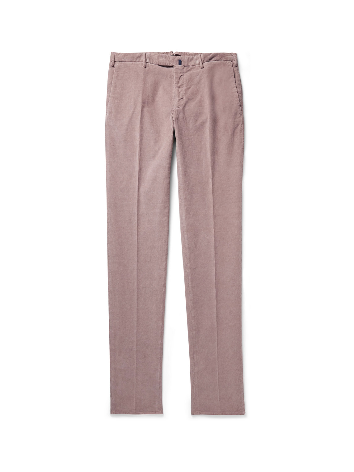 Incotex Slim-fit Stretch-cotton Needlecord Trousers In Pink