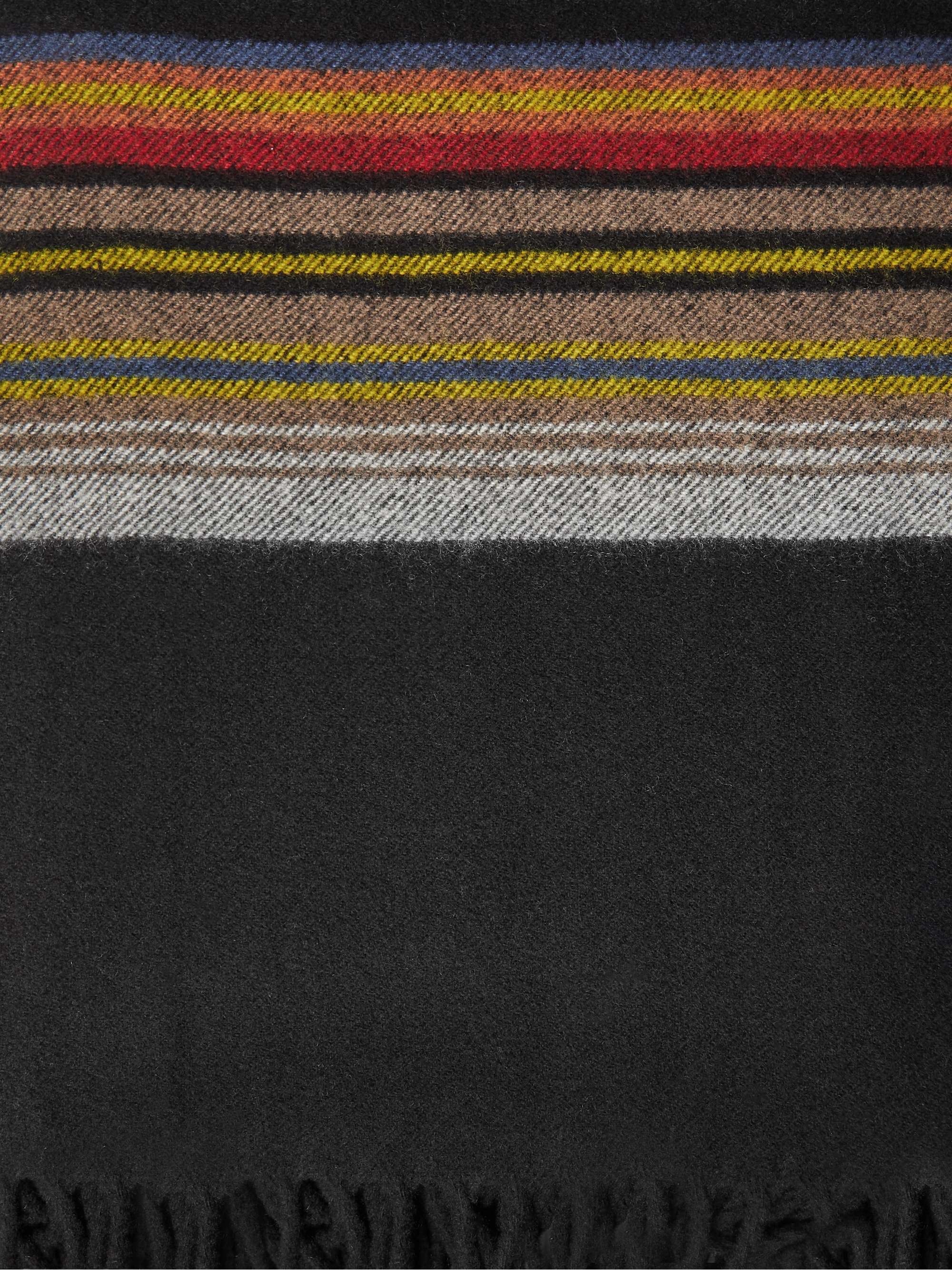 PENDLETON 5th Avenue Fringed Wool-Jacquard Blanket
