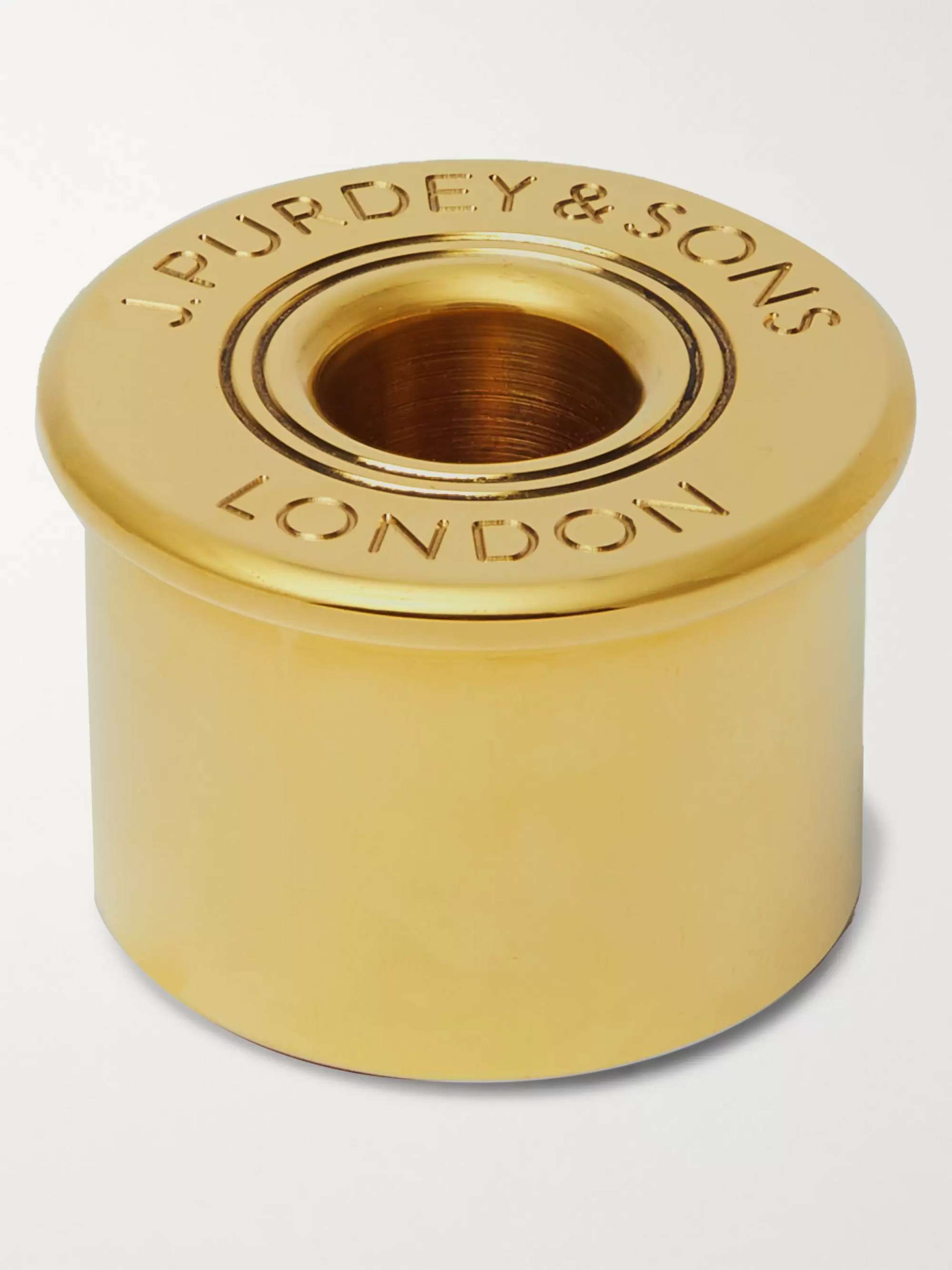 PURDEY Logo-Engraved Brass Paper Weight