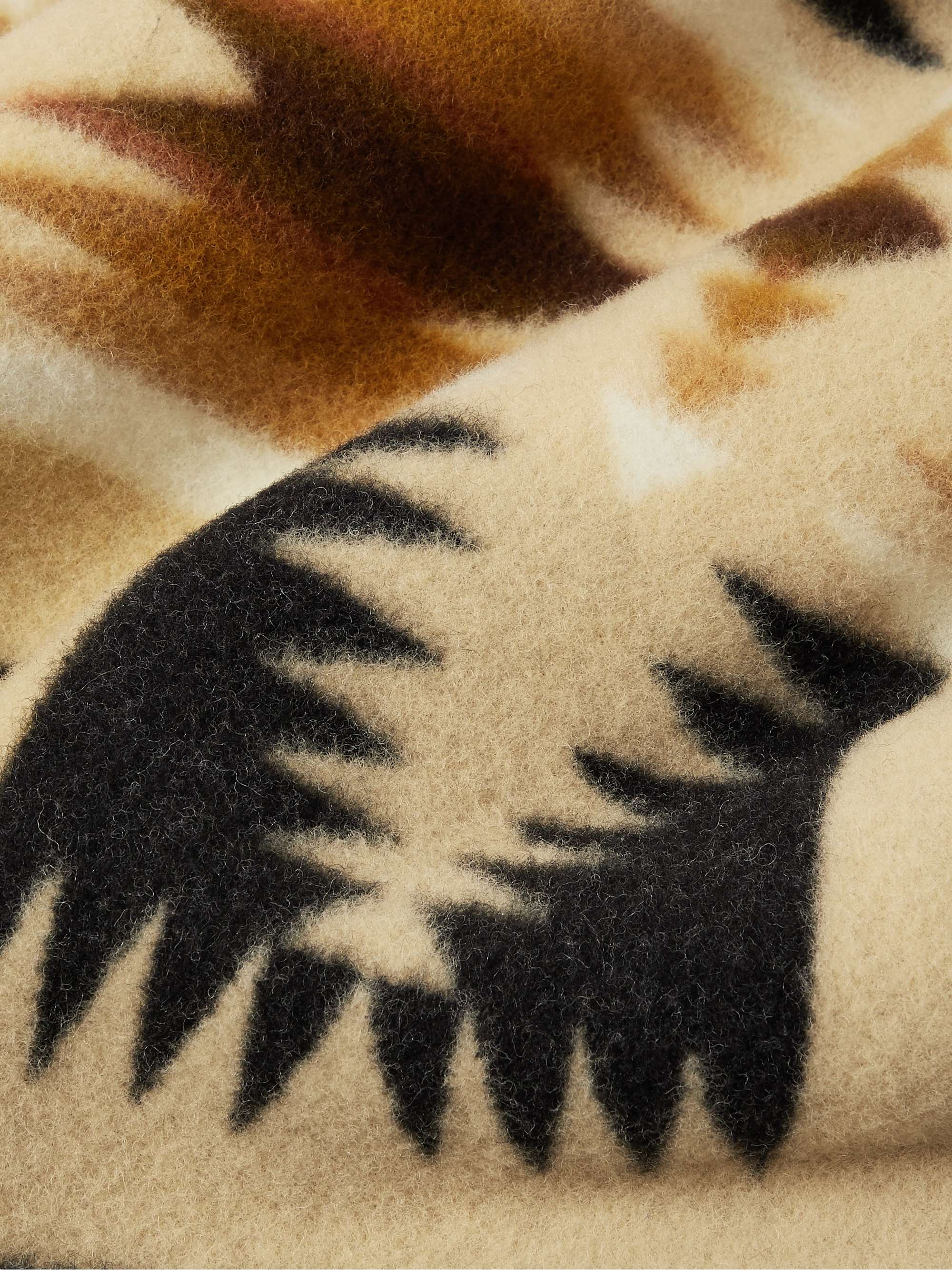 PENDLETON Harding Virgin Wool and Cotton-Blend Jacquard Blanket