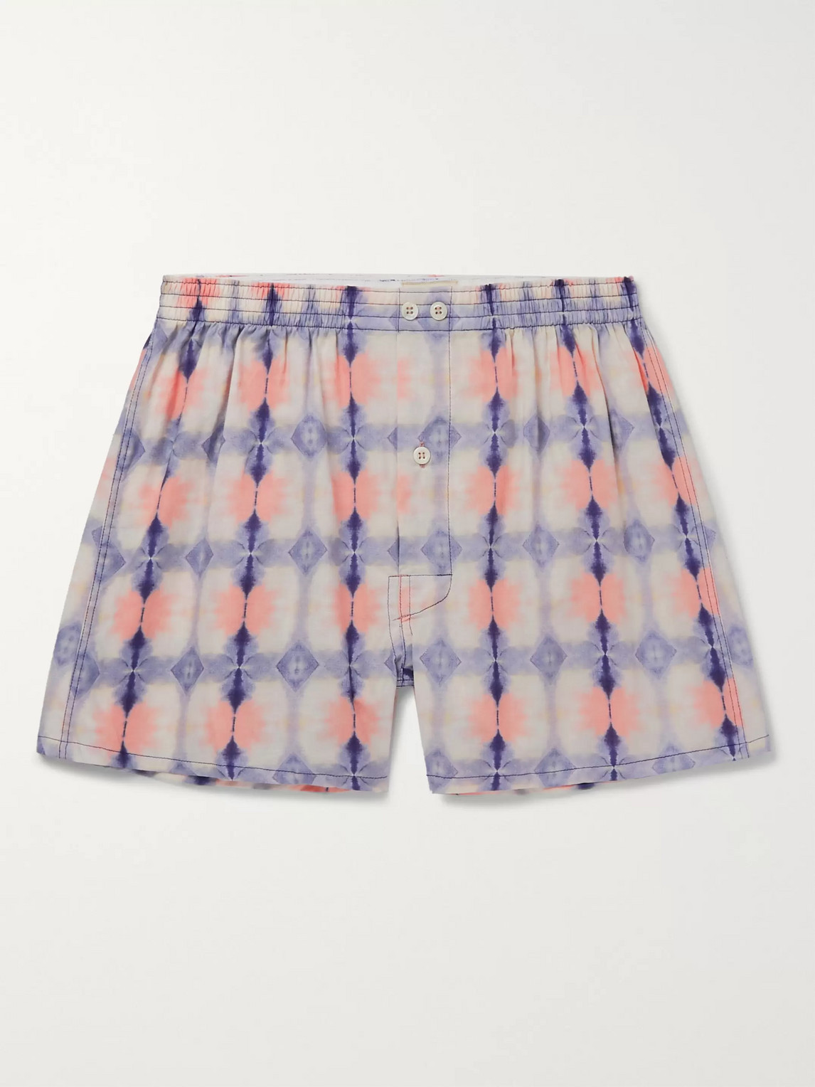Anonymous Ism Printed Voile Boxer Shorts In Pink