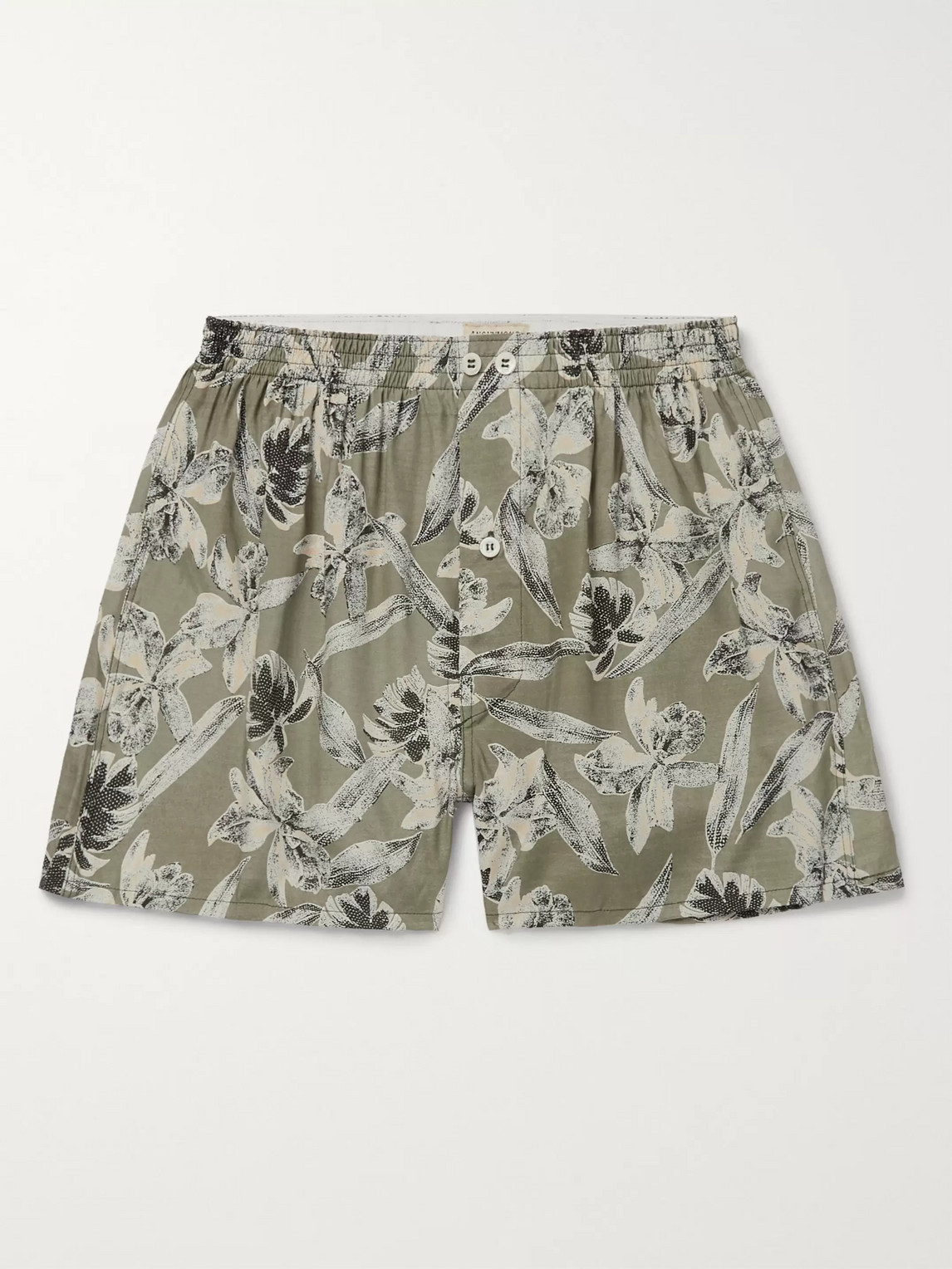 Anonymous Ism Printed Voile Boxer Shorts In Multi