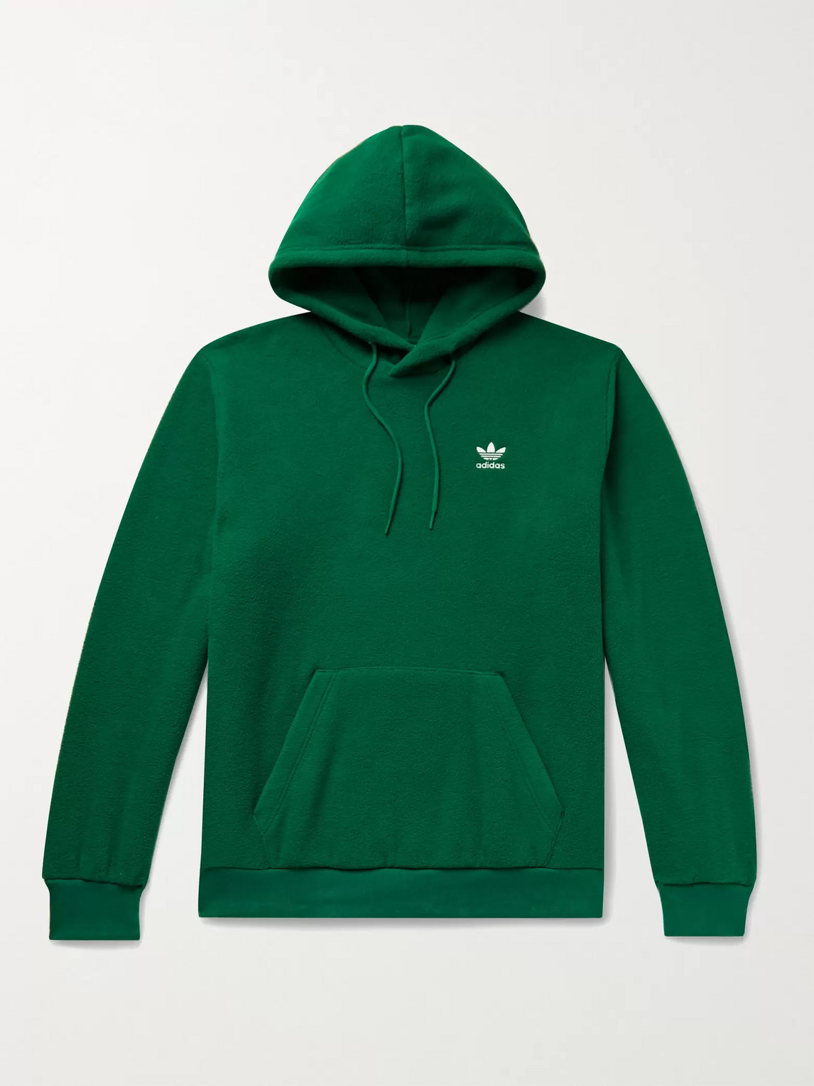 Adidas Originals Polar Fleece Hoodie In Khaki-green