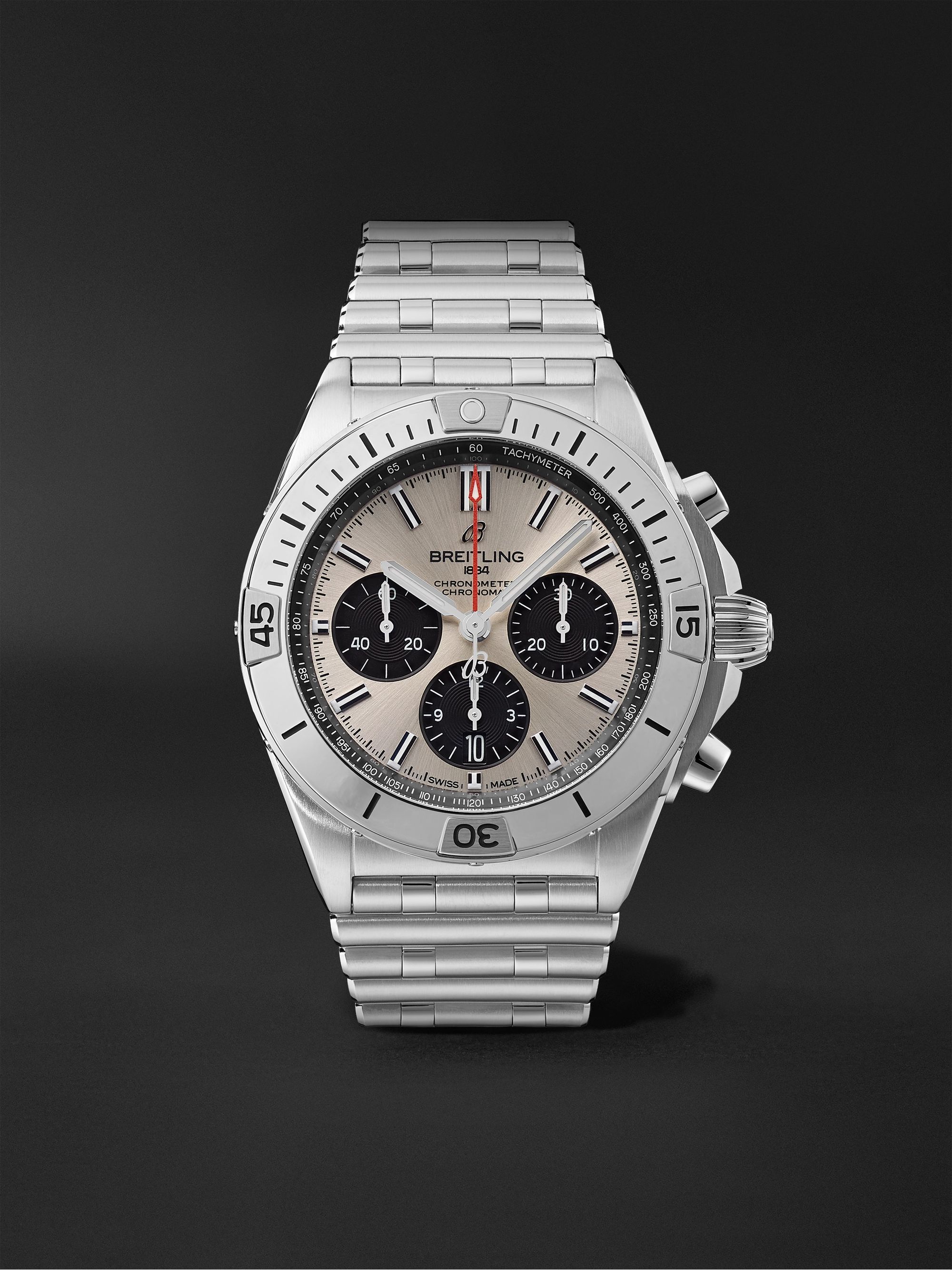 BREITLING Chronomat B01 Automatic Chronograph 42mm Stainless Steel Watch, Ref. No. AB0134101G1A1