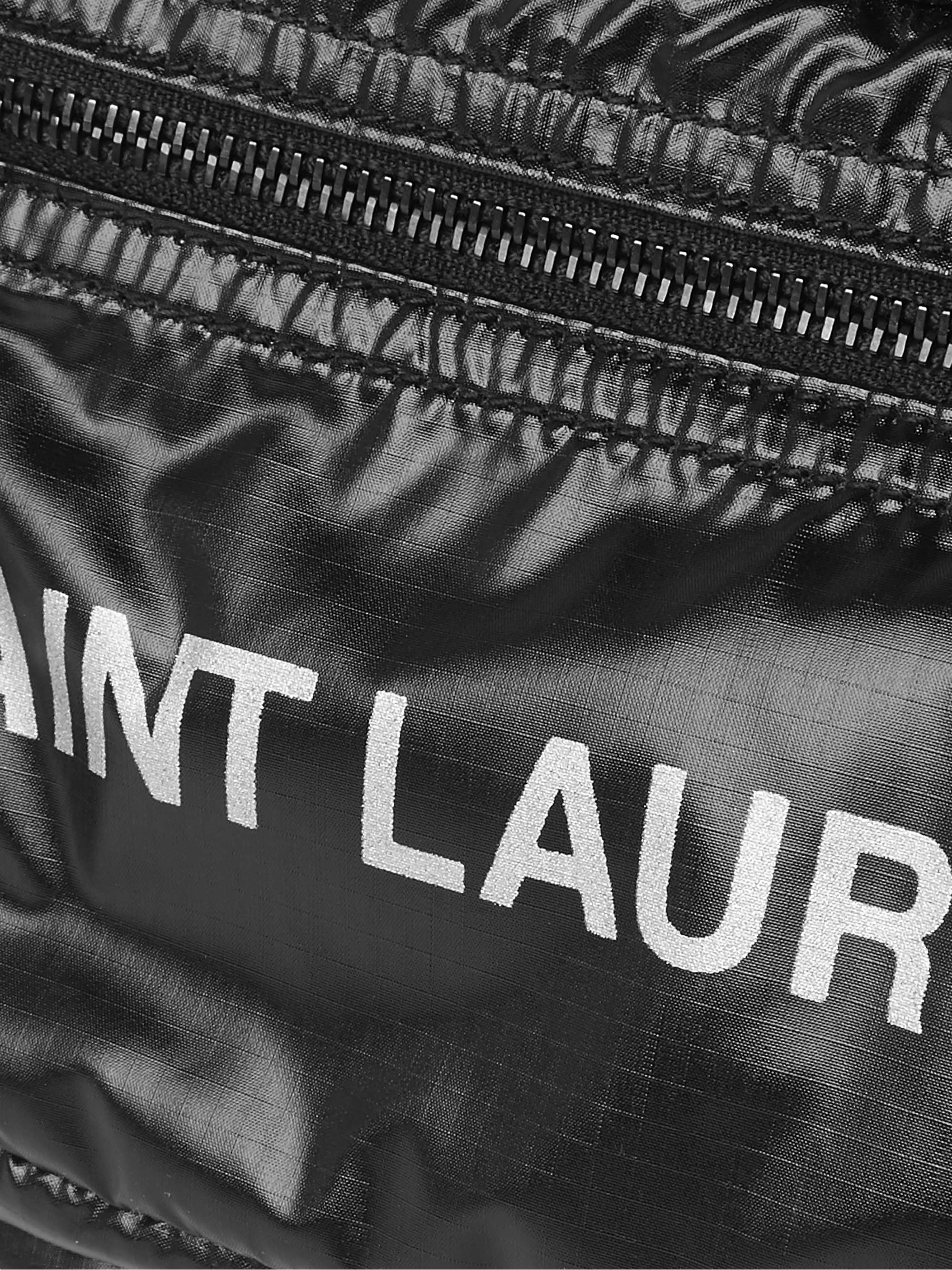 SAINT LAURENT Logo-Print Ripstop-Shell Belt Bag