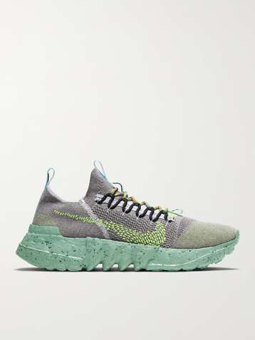 NIKE Space Hippie 01 Recycled Stretch-Knit Sneakers