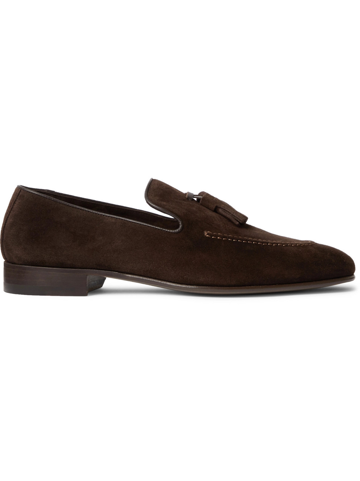Chester Leather-Trimmed Suede Tasselled Loafers