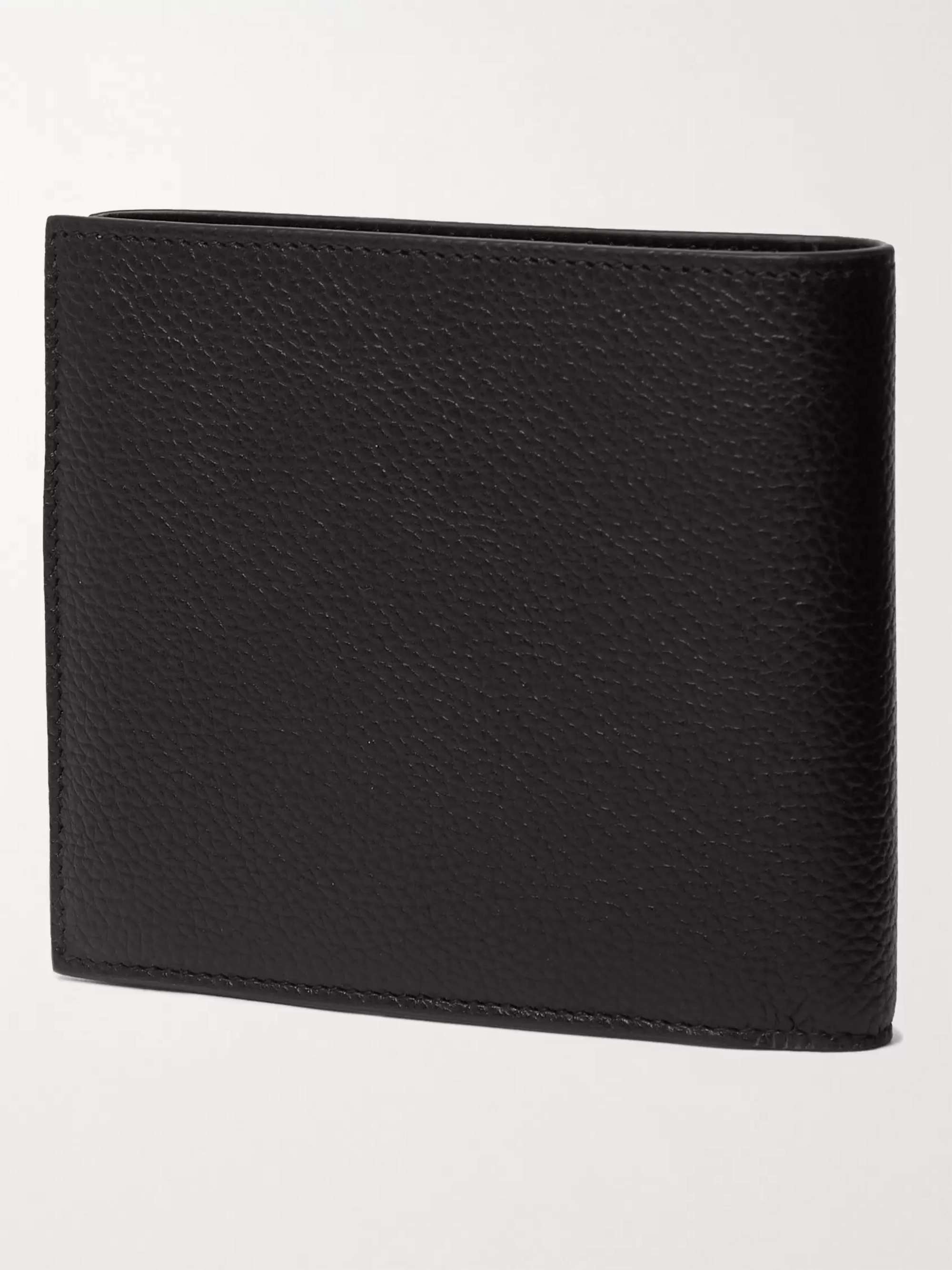 BALENCIAGA Logo-Print Full-Grain Leather Billfold Wallet