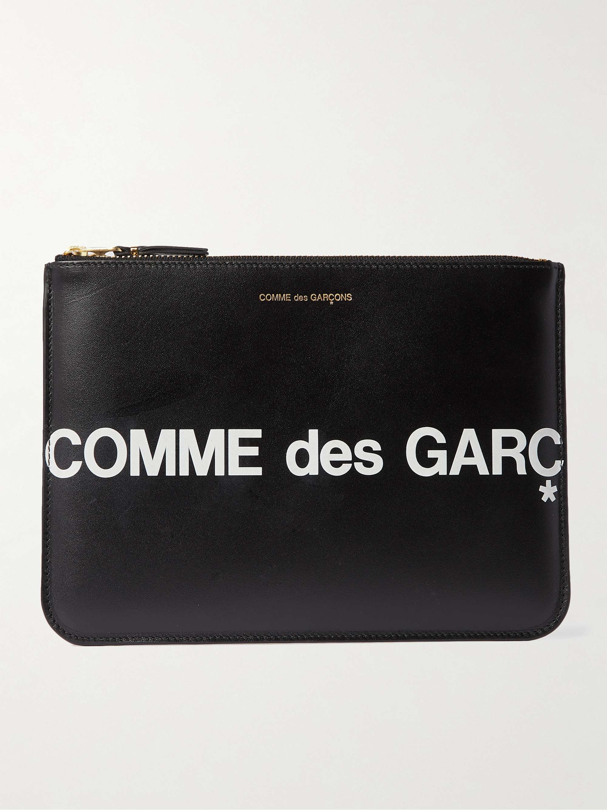COMME DES GARÇONS Logo-Print Leather Pouch
