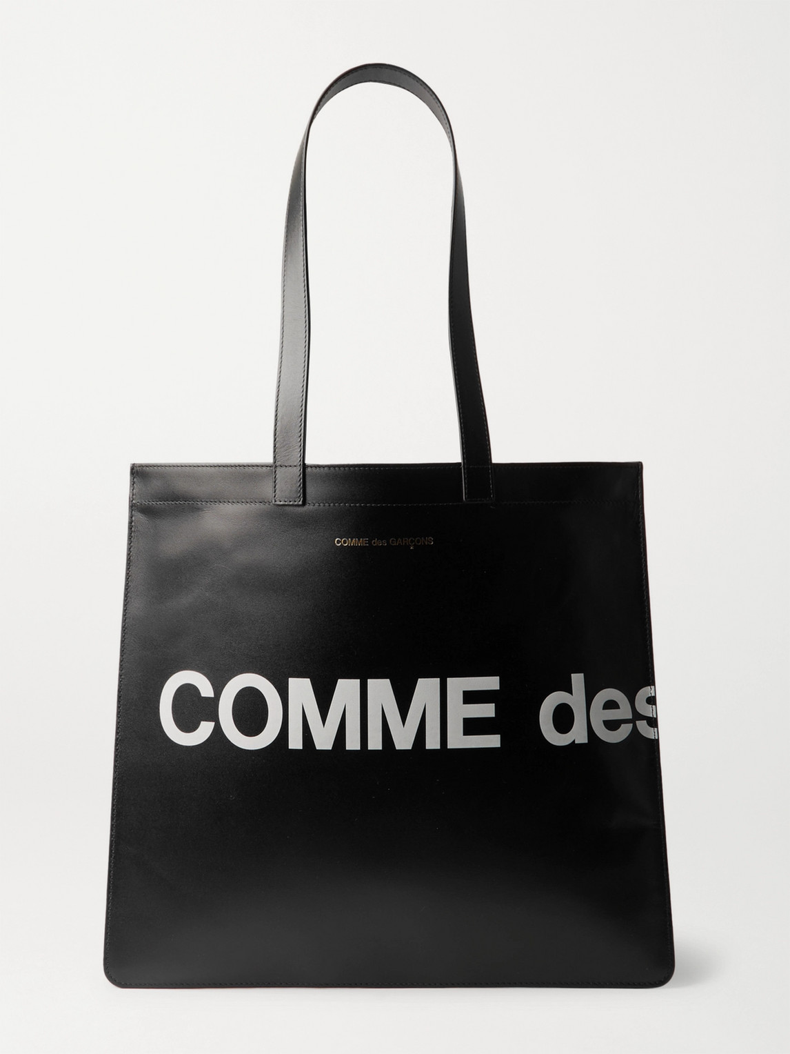 Logo-Print Leather Tote Bag