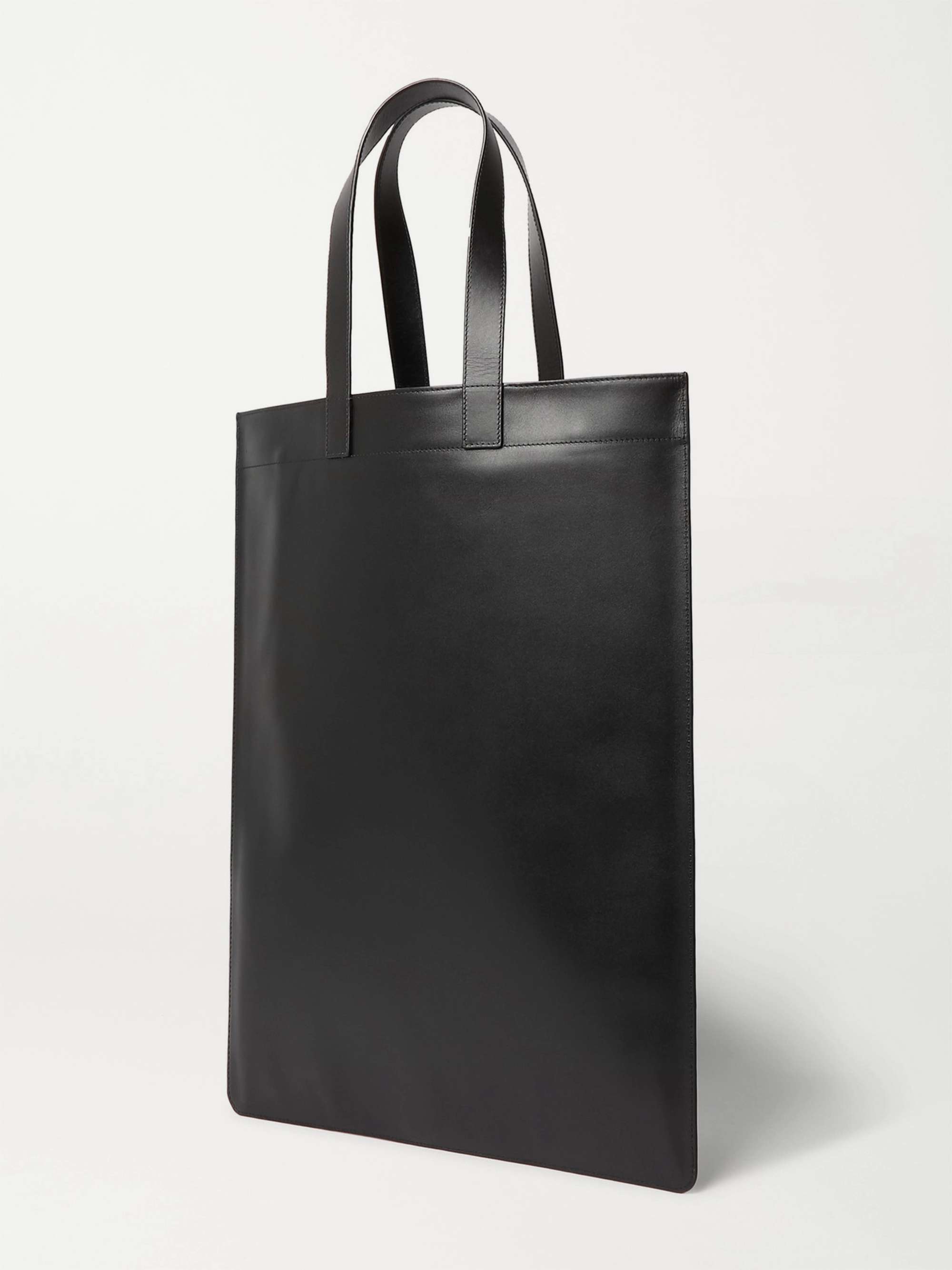 COMME DES GARÇONS Logo-Print Leather Tote Bag