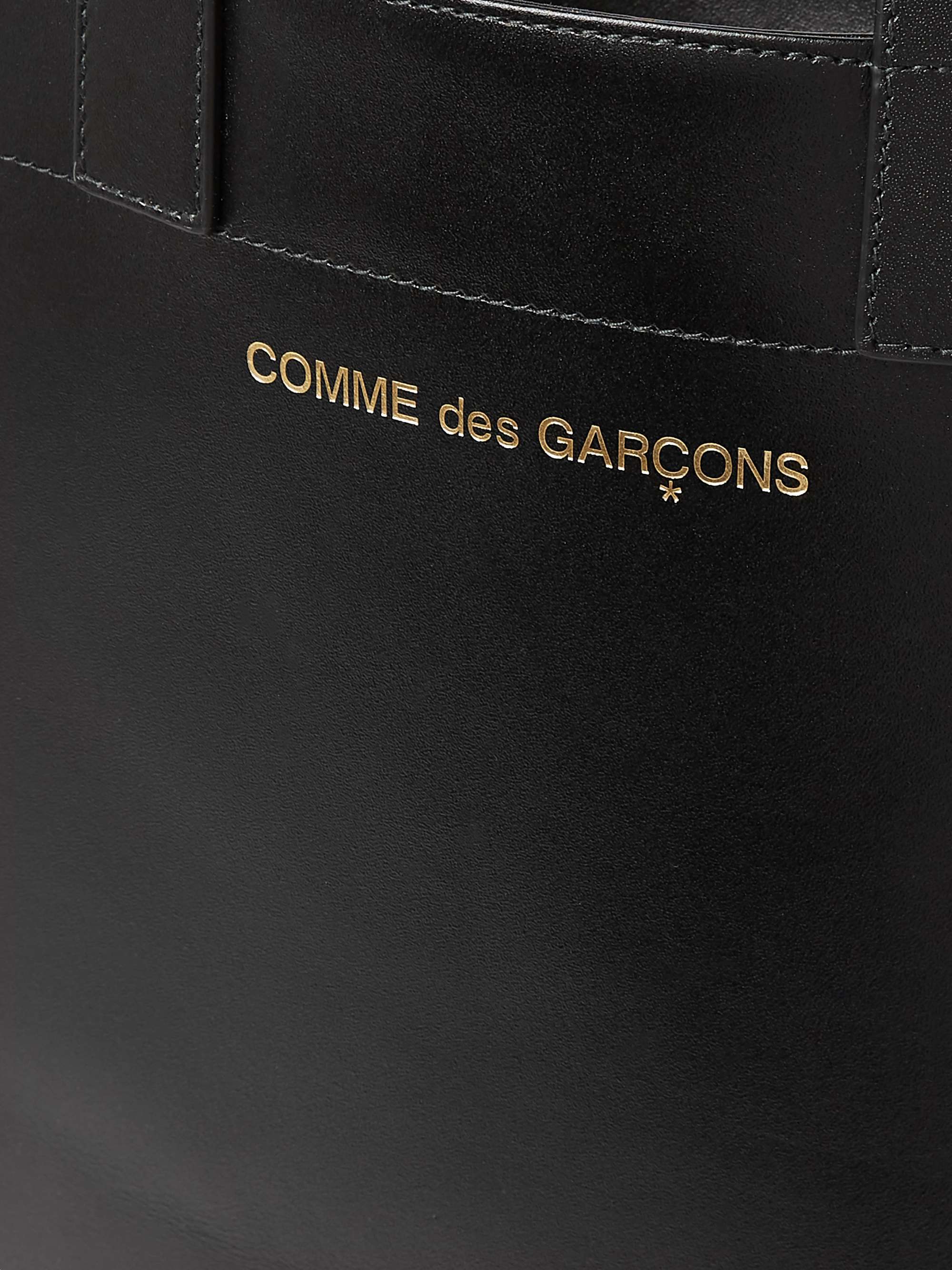 COMME DES GARÇONS Logo-Print Leather Tote Bag