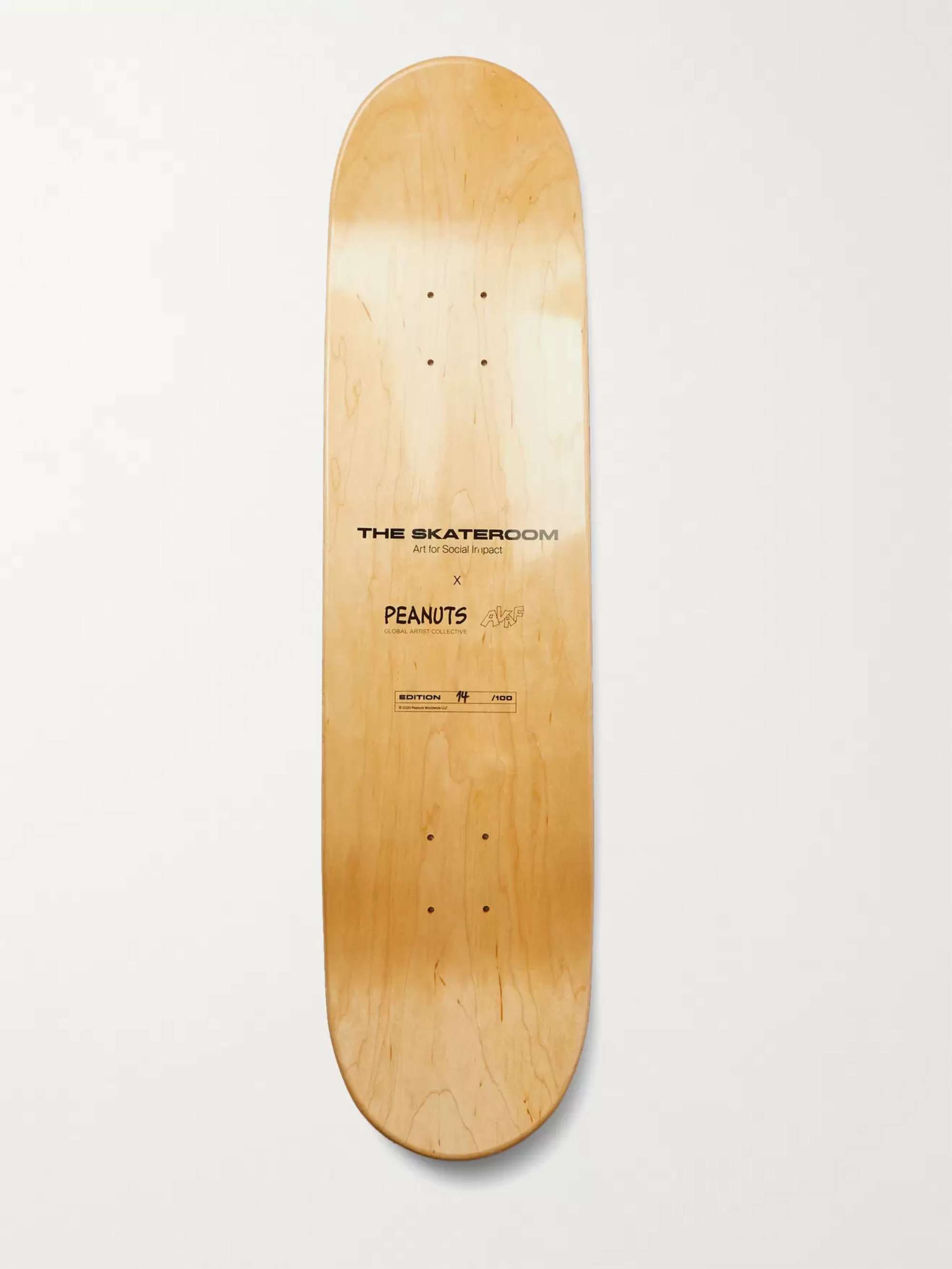 THE SKATEROOM + Peanuts by AVAF Printed Wooden Skateboard