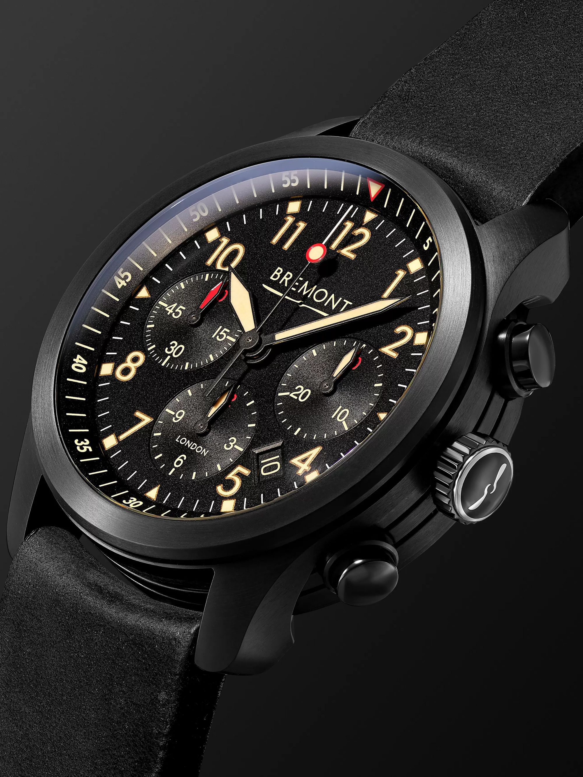 BREMONT ALT1-P2 Jet Automatic Chronograph 43mm Stainless Steel and Leather Watch