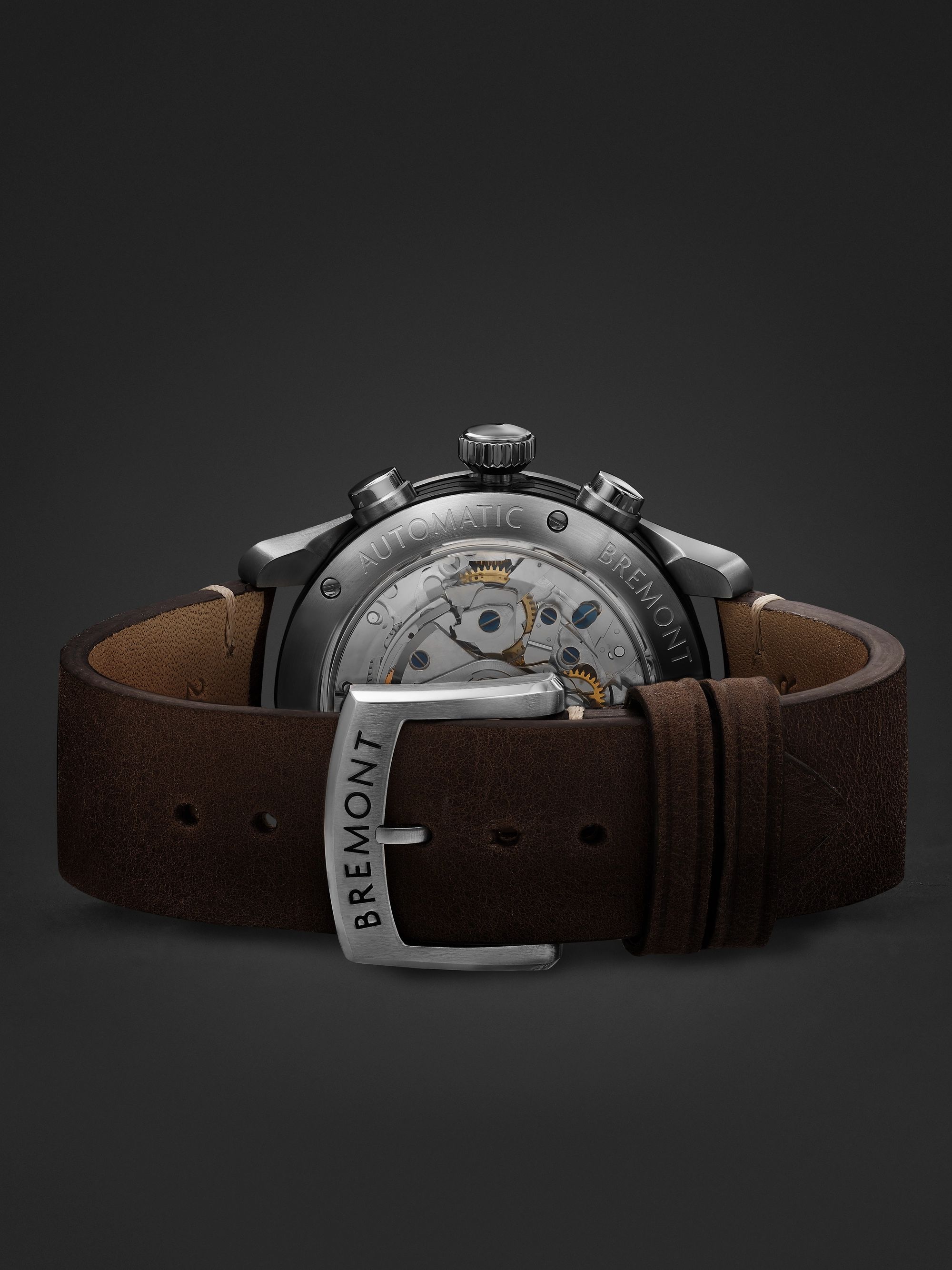 BREMONT ALT1-C Griffon Automatic Chronograph 43mm Stainless Steel and Leather Watch, Ref. No. ALT1-C-GRIFFON-R-S