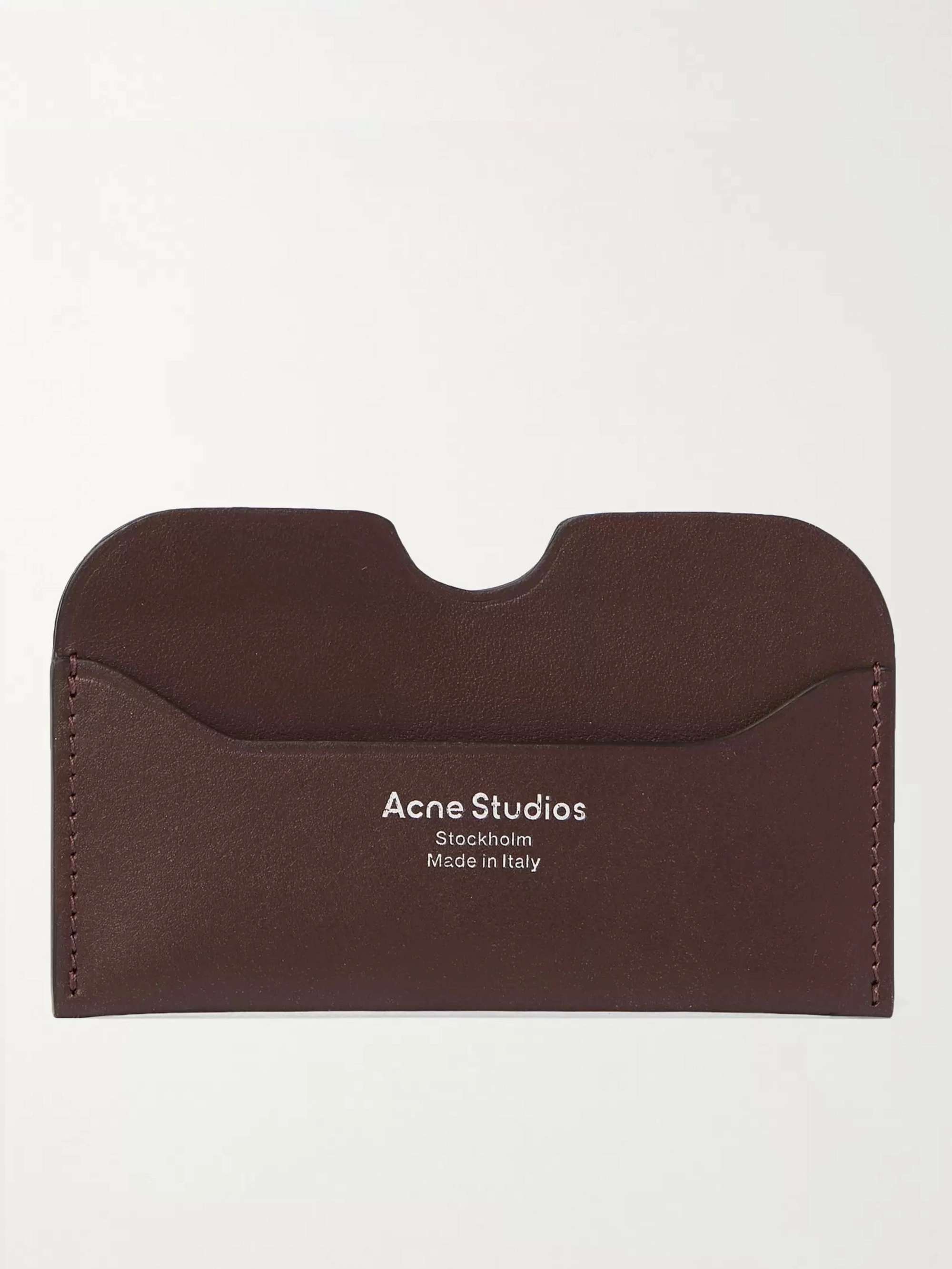 ACNE STUDIOS Logo-Print Leather Cardholder