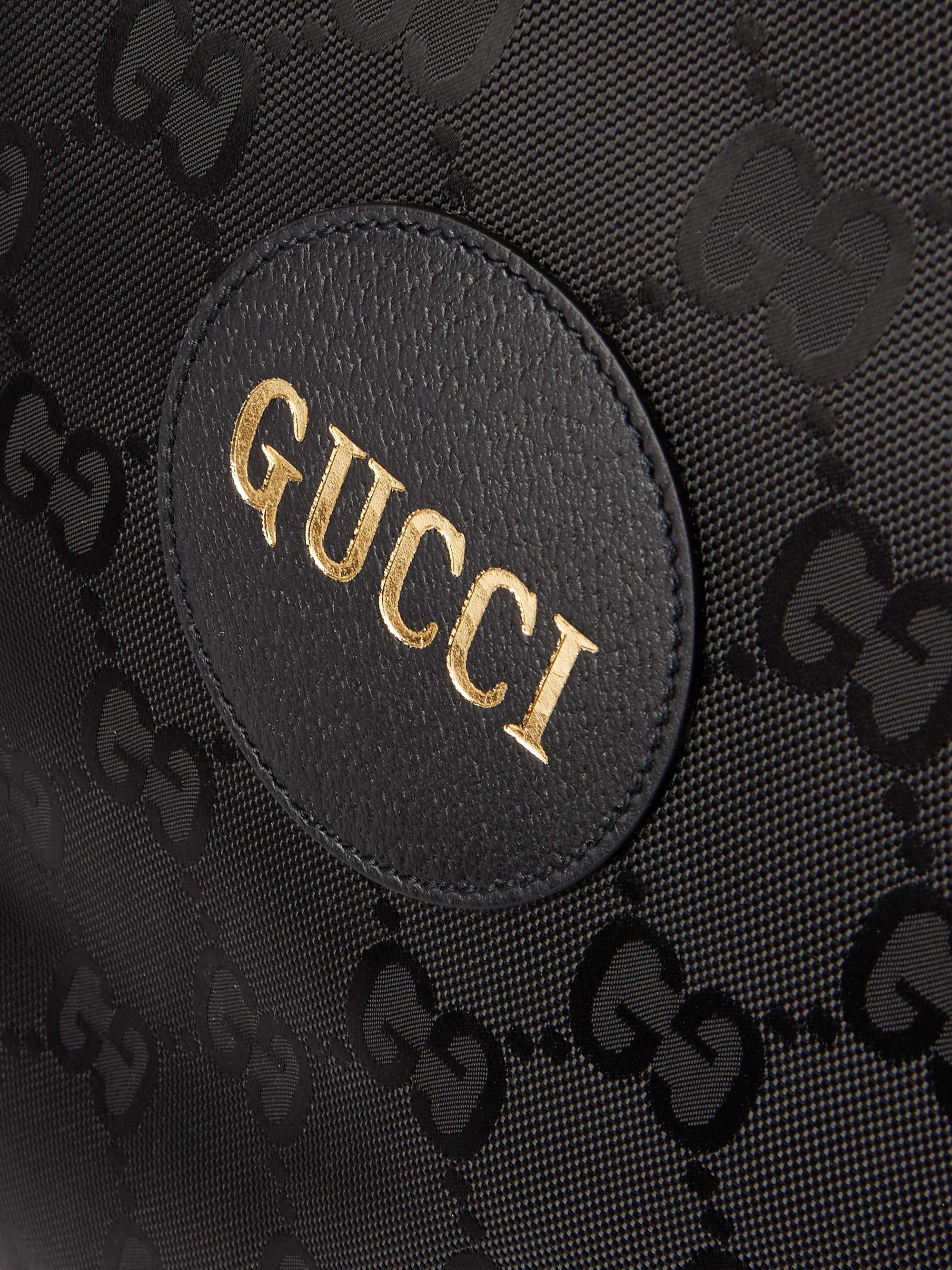 GUCCI Off the Grid Leather-Trimmed Monogrammed ECONYL Canvas Tote Bag